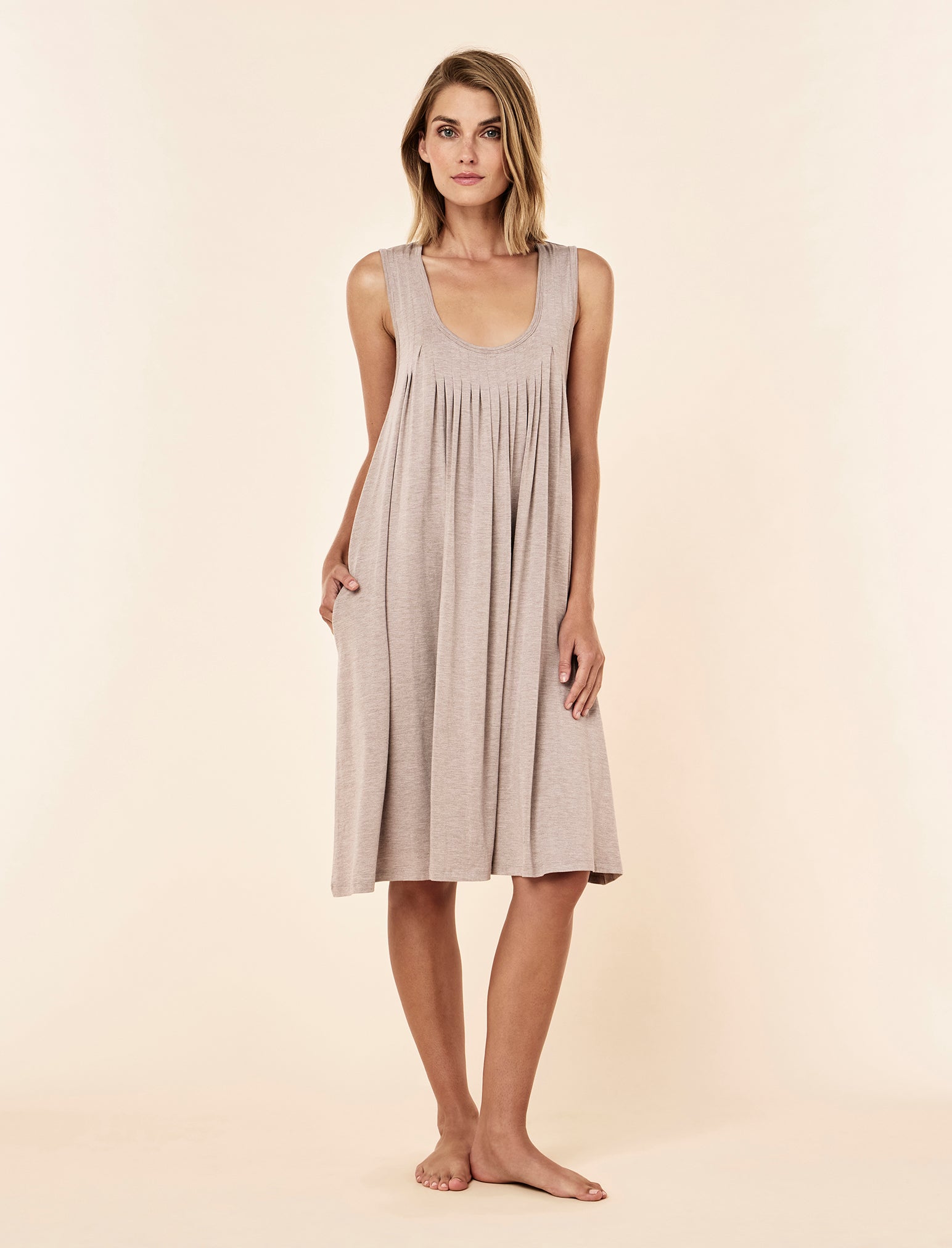 Kate Modal Soft Pleat Front Nightgown