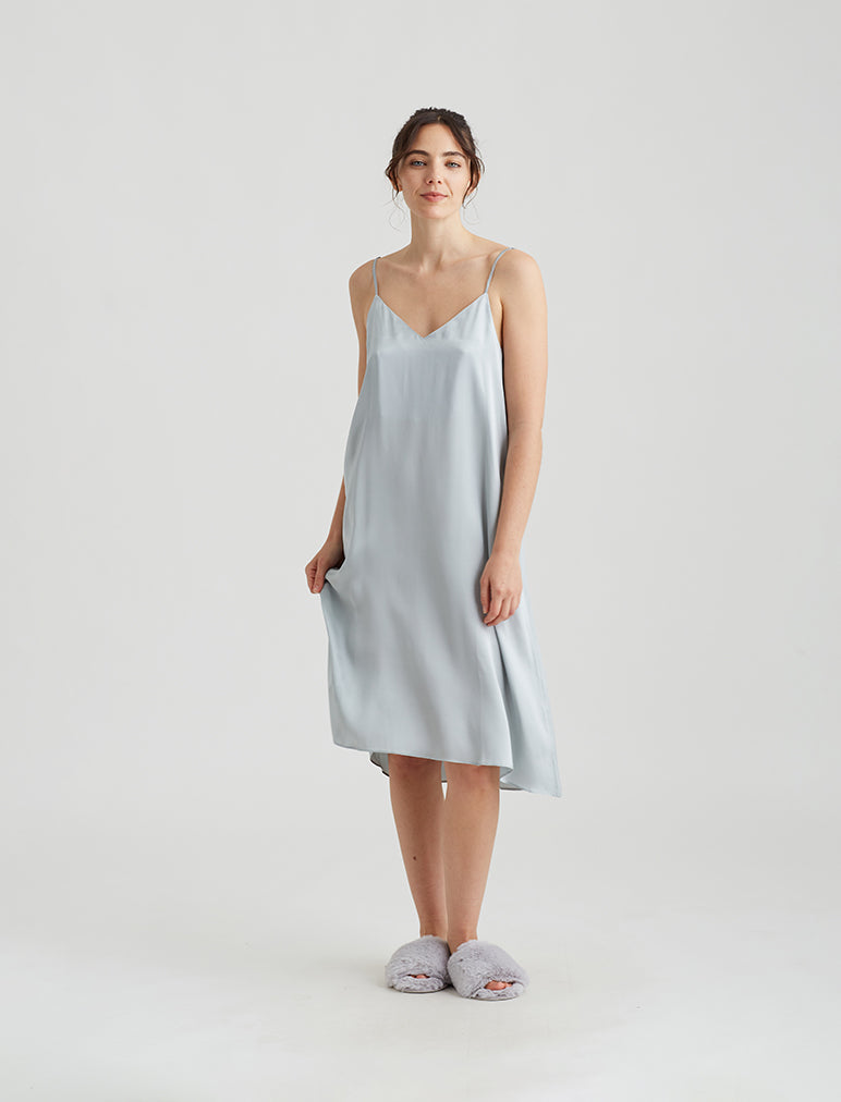 Papinelle | Washable Silk Slip Nightgown in Sage