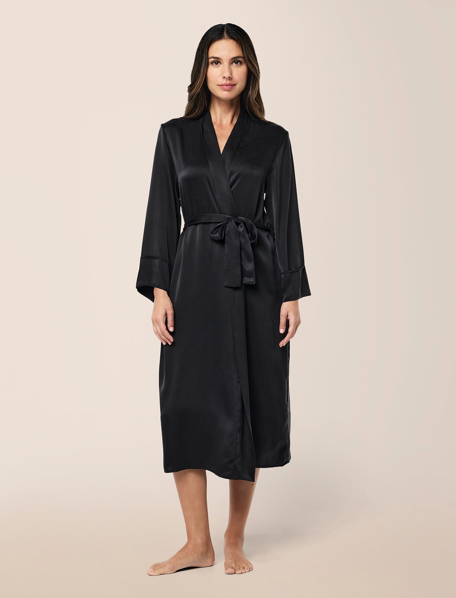 Audrey Washable Silk Long Robe Audrey Washable Silk Long Robe