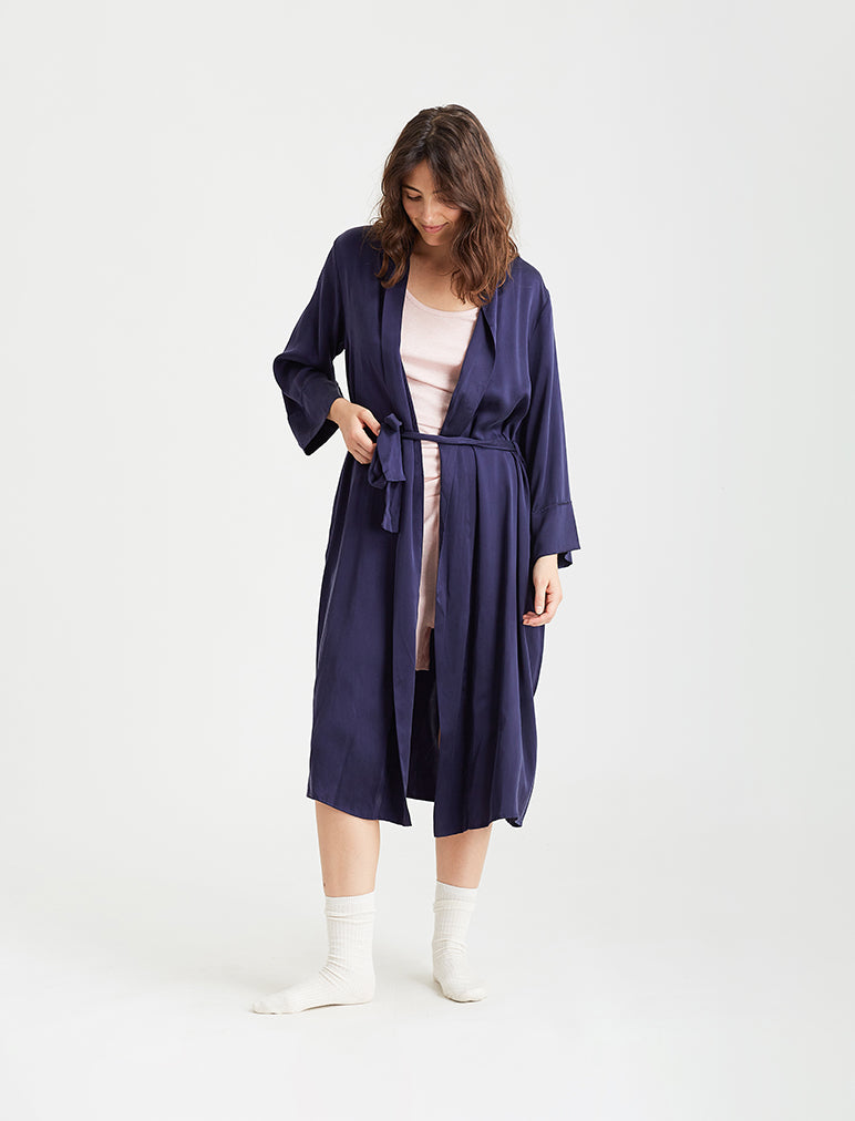 Audrey Silk Long Robe – Papinelle Sleepwear US
