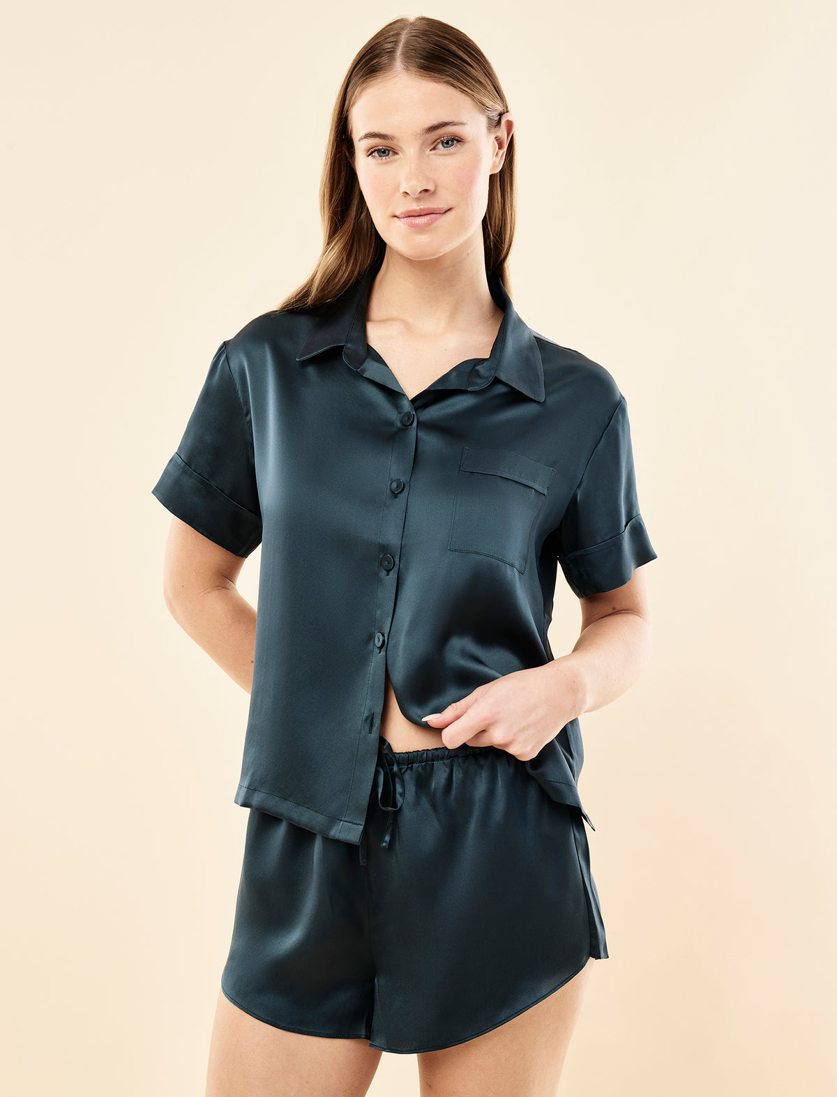 Audrey Washable Silk Boxer PJ Set