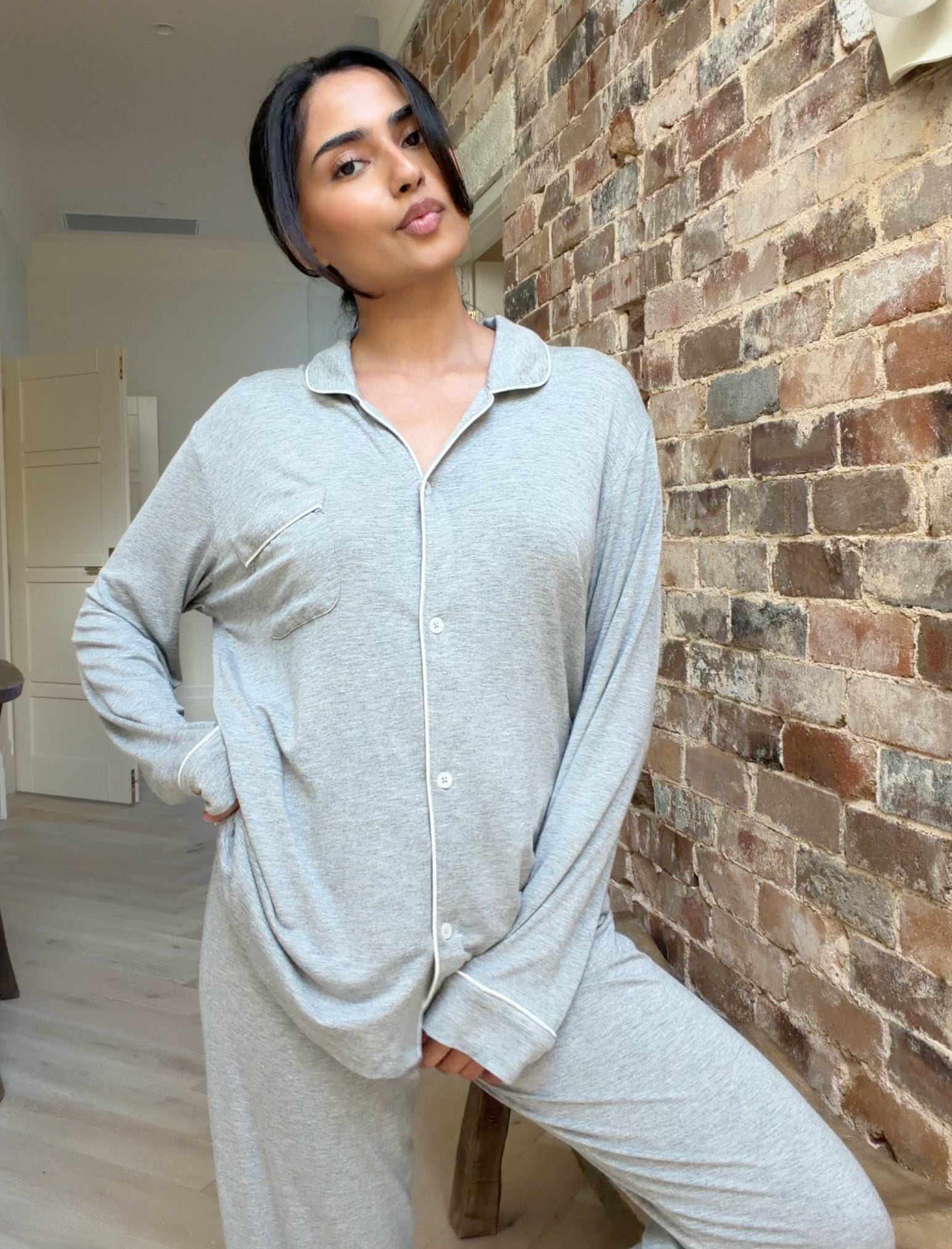 Kate Modal Soft Full Length PJ Set