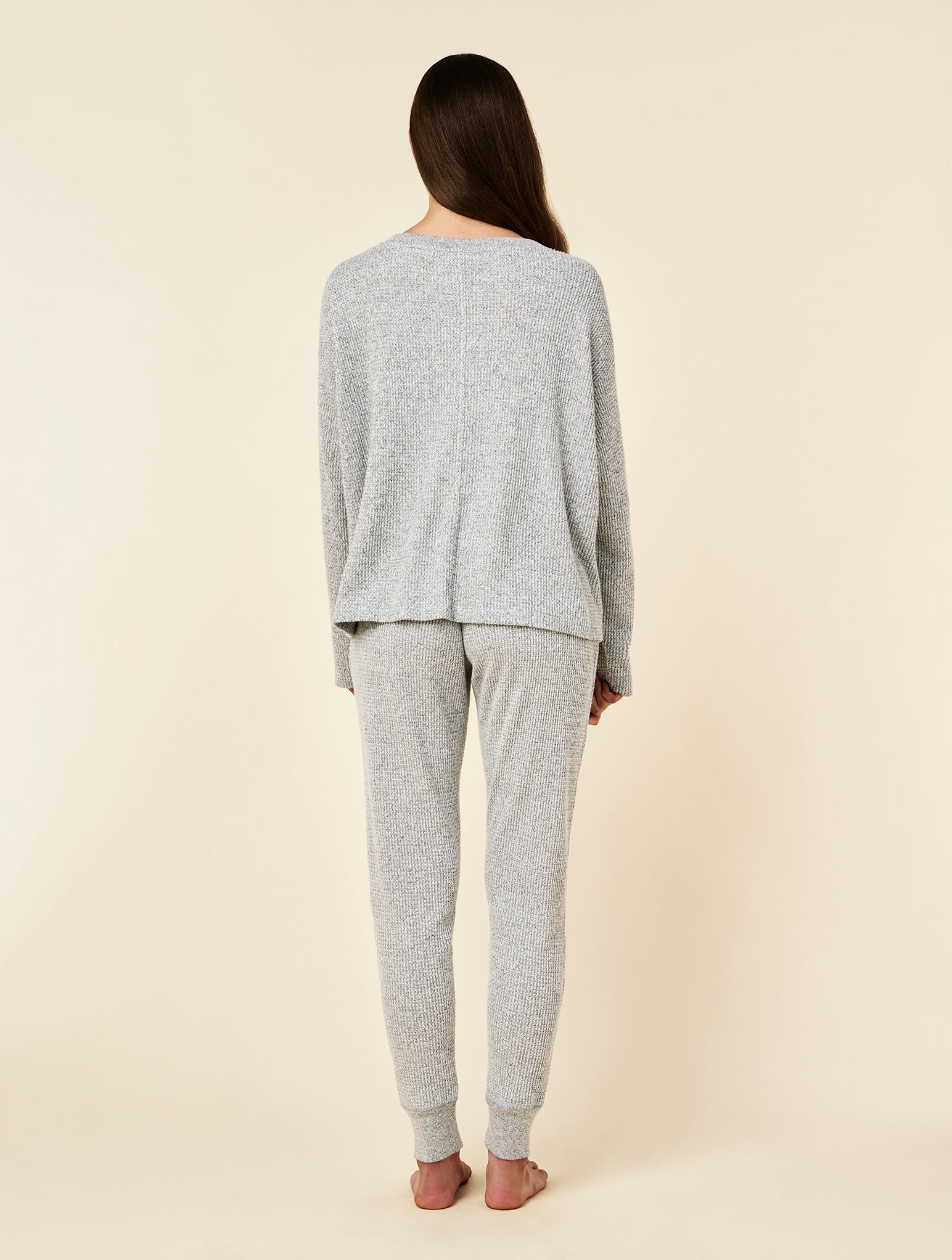 Super Soft Waffle V-Neck Long Sleeve Top
