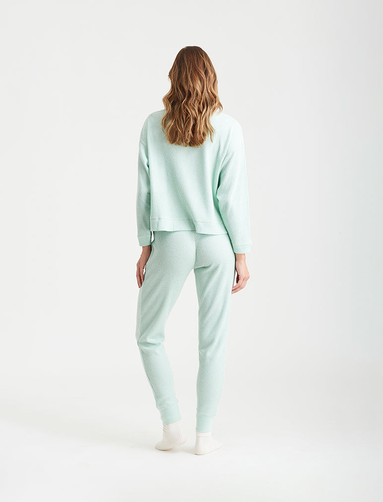 Super Soft Waffle Henley Top