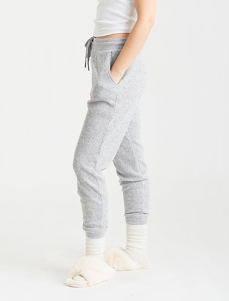 Super Soft Waffle Jogger in Grey