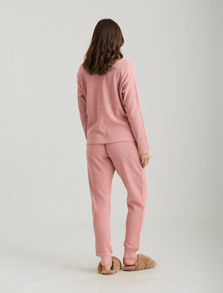 Super Soft Waffle V-Neck Top