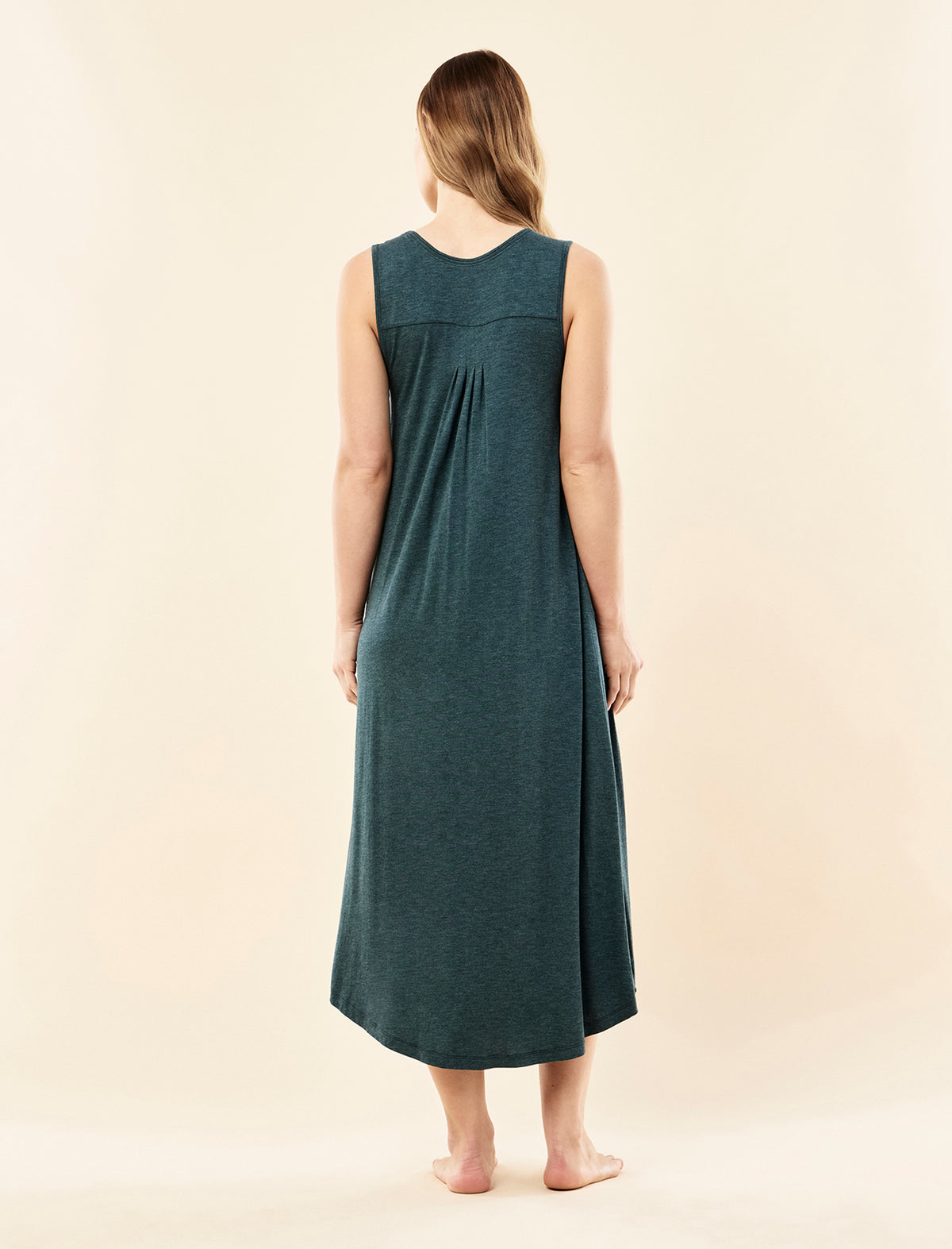 Kate Modal Soft Pleat Front Maxi Nightgown
