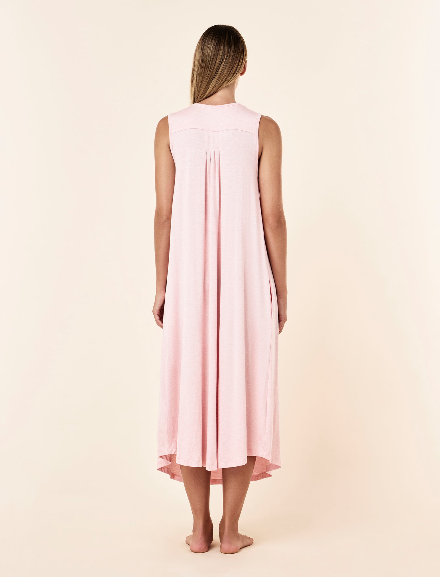Kate Modal Soft Pleat Front Maxi Nightgown