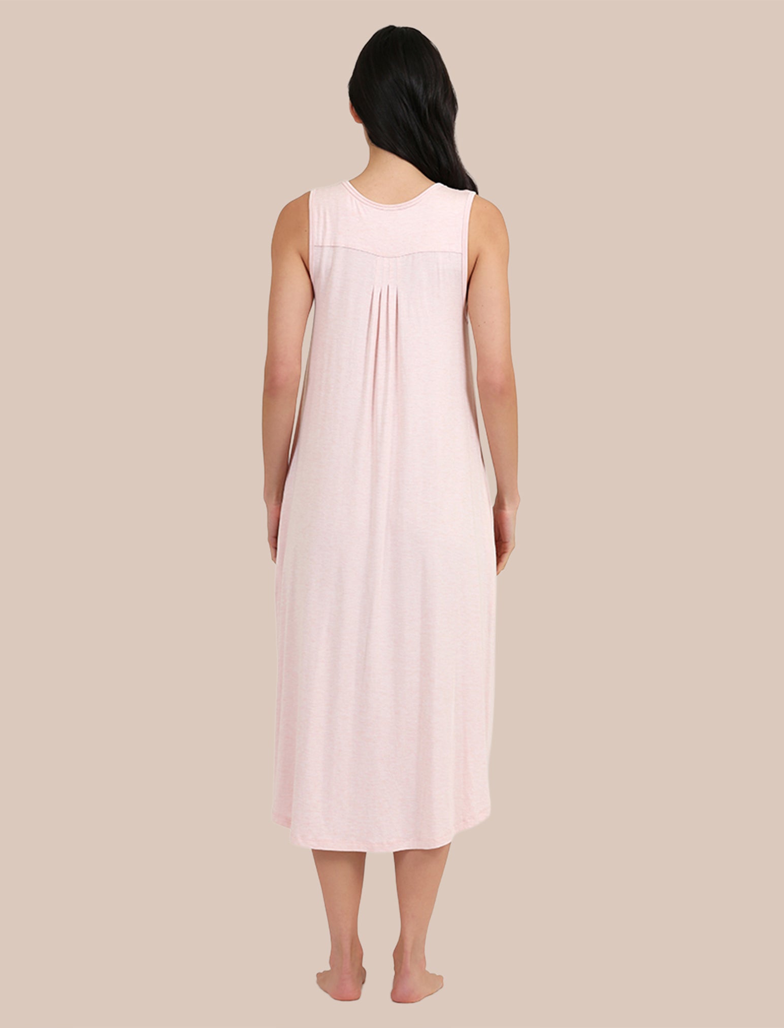 Kate Modal Soft Pleat Front Maxi Nightgown