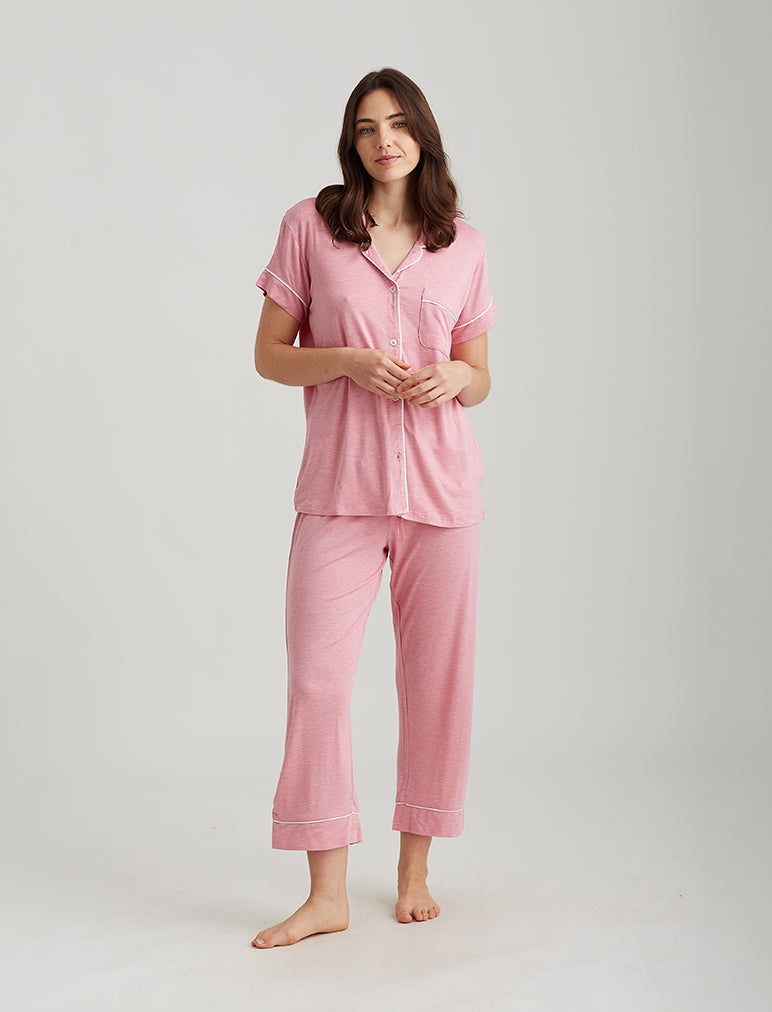 Women's Soft Modal Pajamas Sets V Neck Flowy Cami Long Pants Sleepwear 
