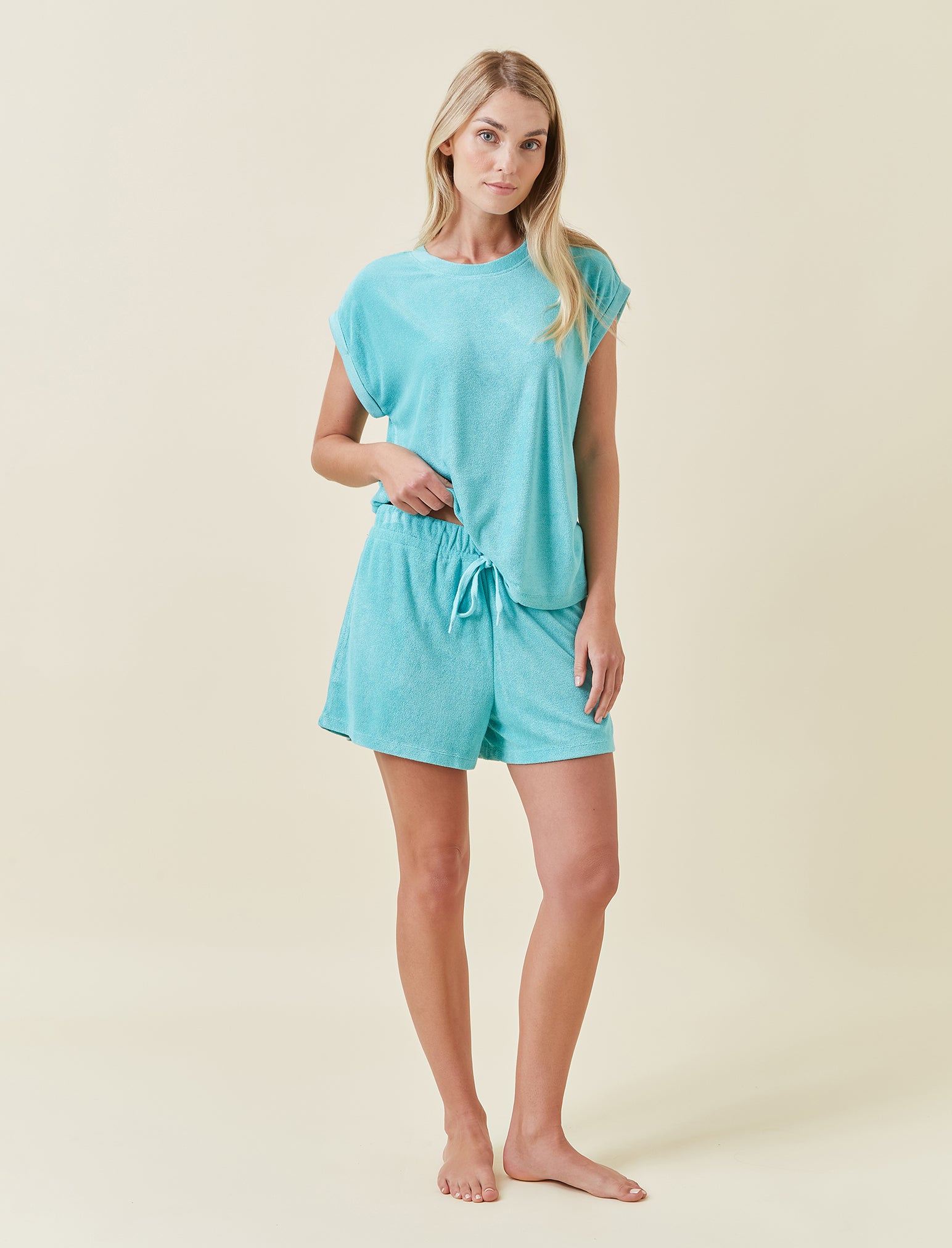 Resort Terry Tee and Boxer Set