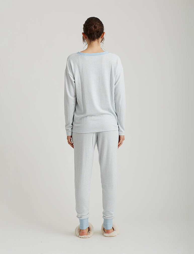 Feather Soft V-Neck LS Top and Jogger