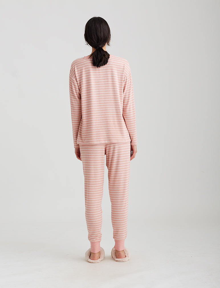 Feather Soft V-Neck LS Top and Jogger