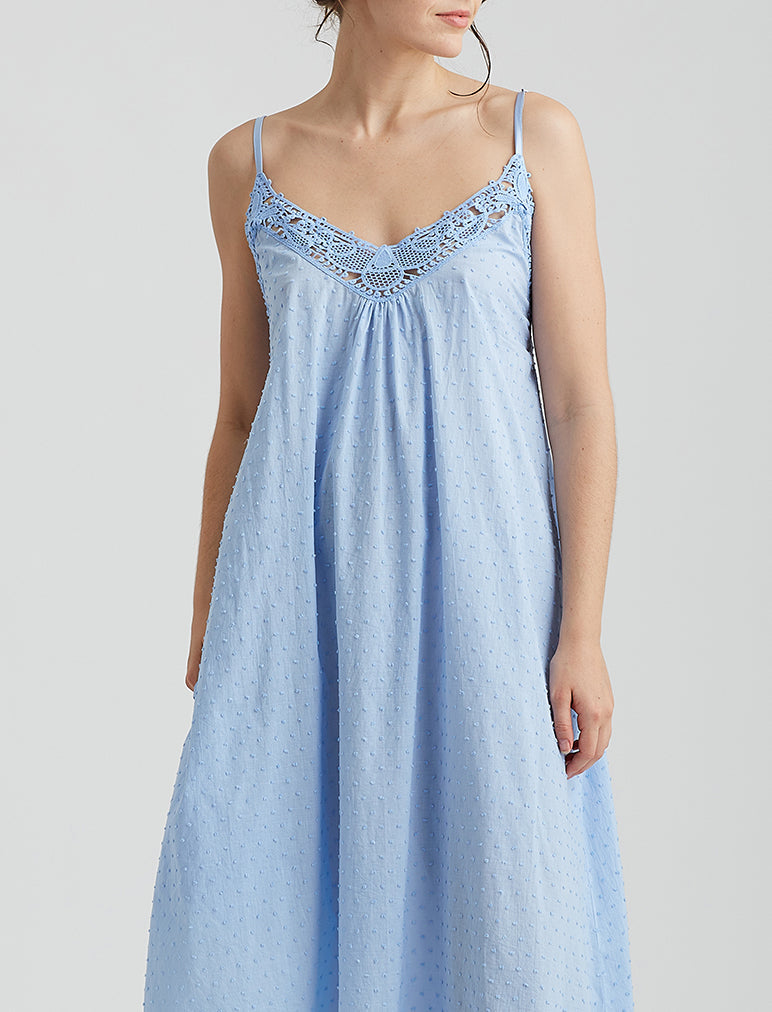 Short Viscose & Lace Nightie with Bust Support