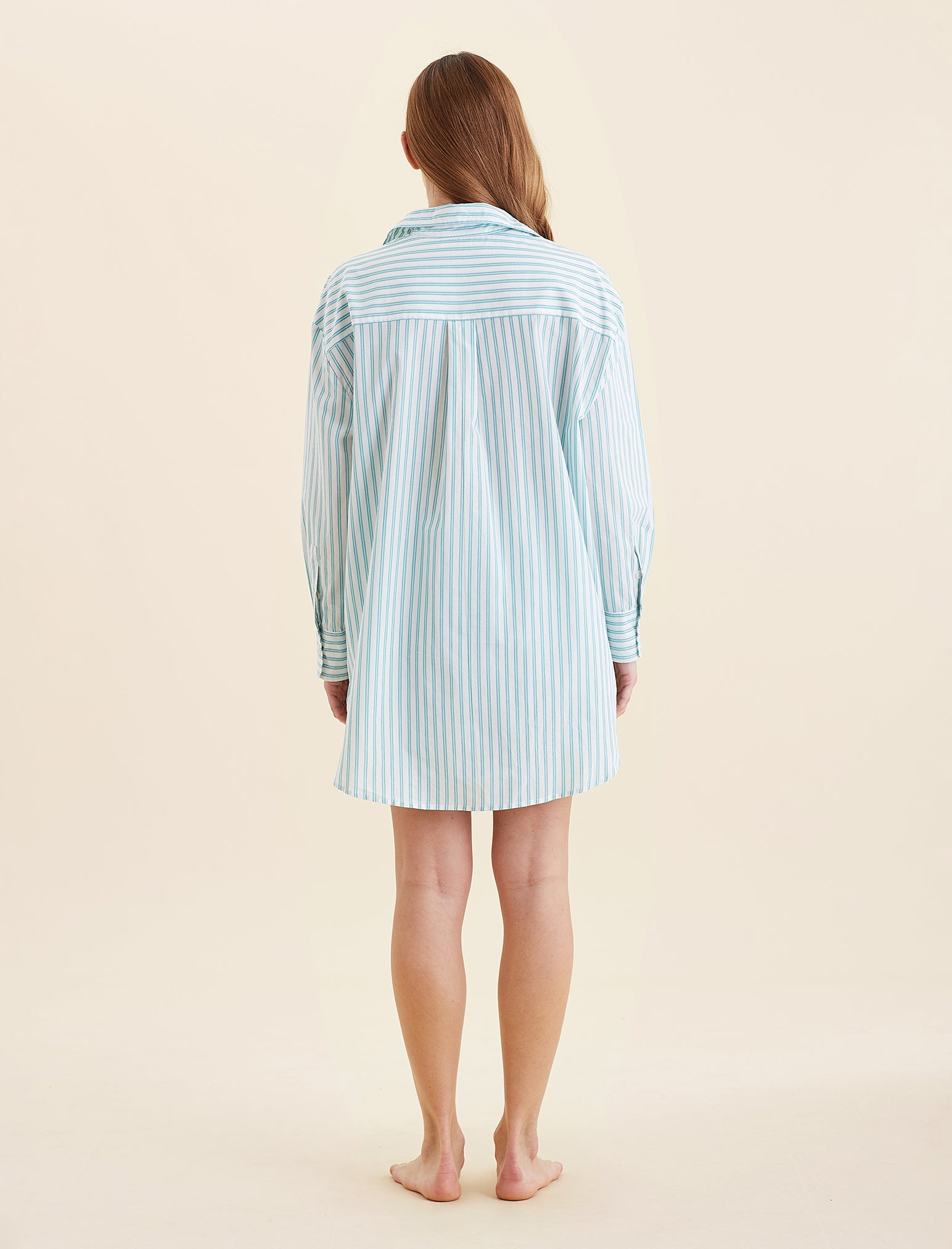 Double Stripe Shirting Boxer PJ Set