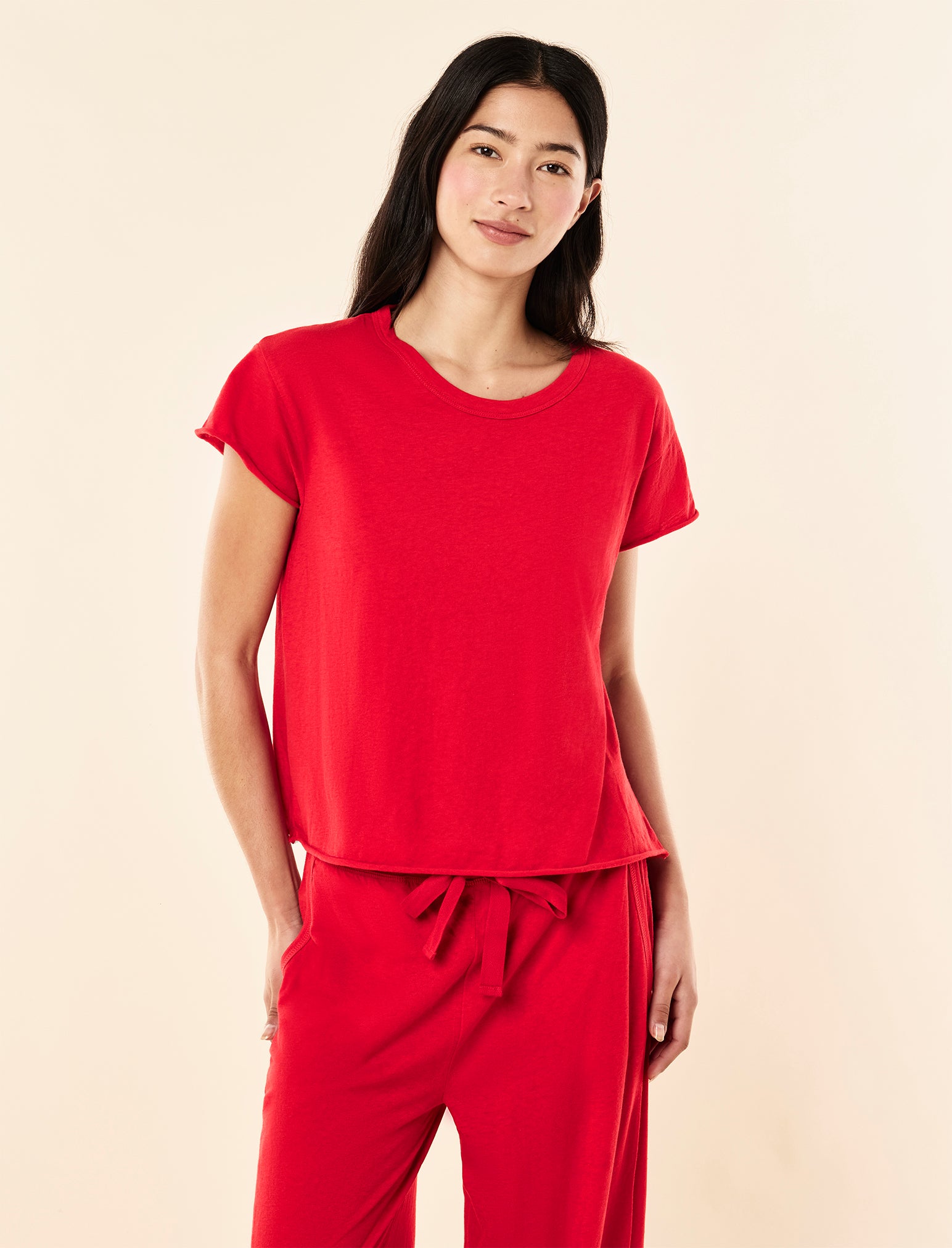 Jada Organic Cotton Knit Boxy Tee