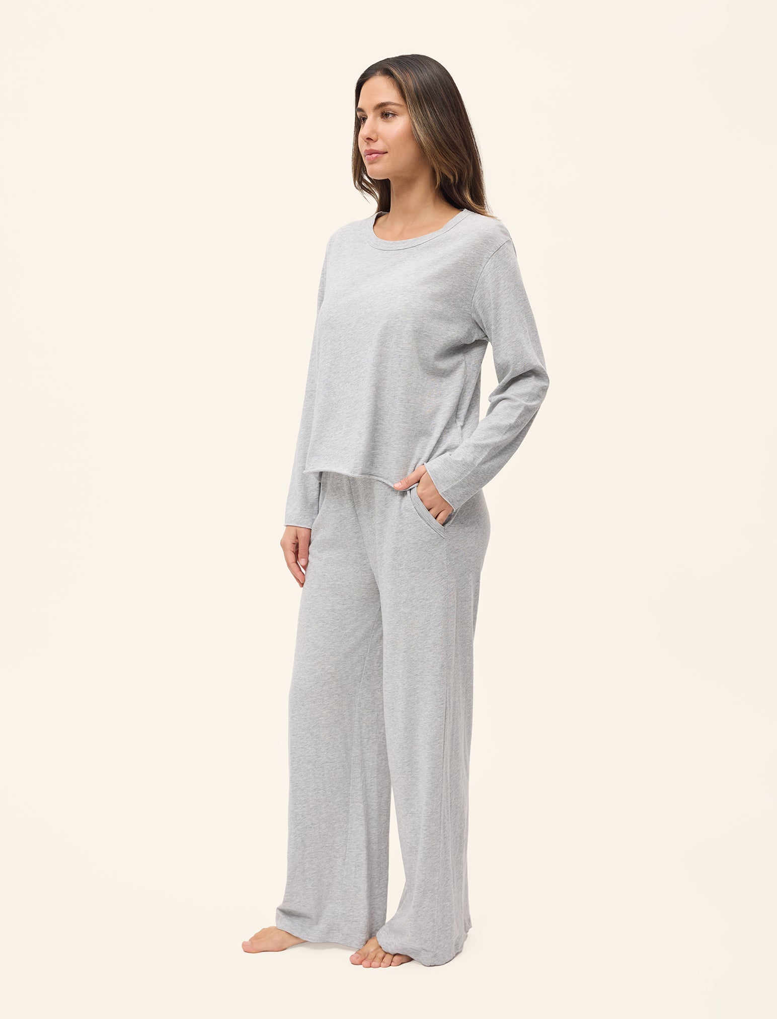 Jada Organic Cotton Boxy Long Sleeve Tee