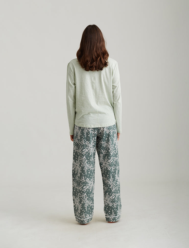 Cheri Blossom Organic Cotton Pant and Feather Soft LS Top