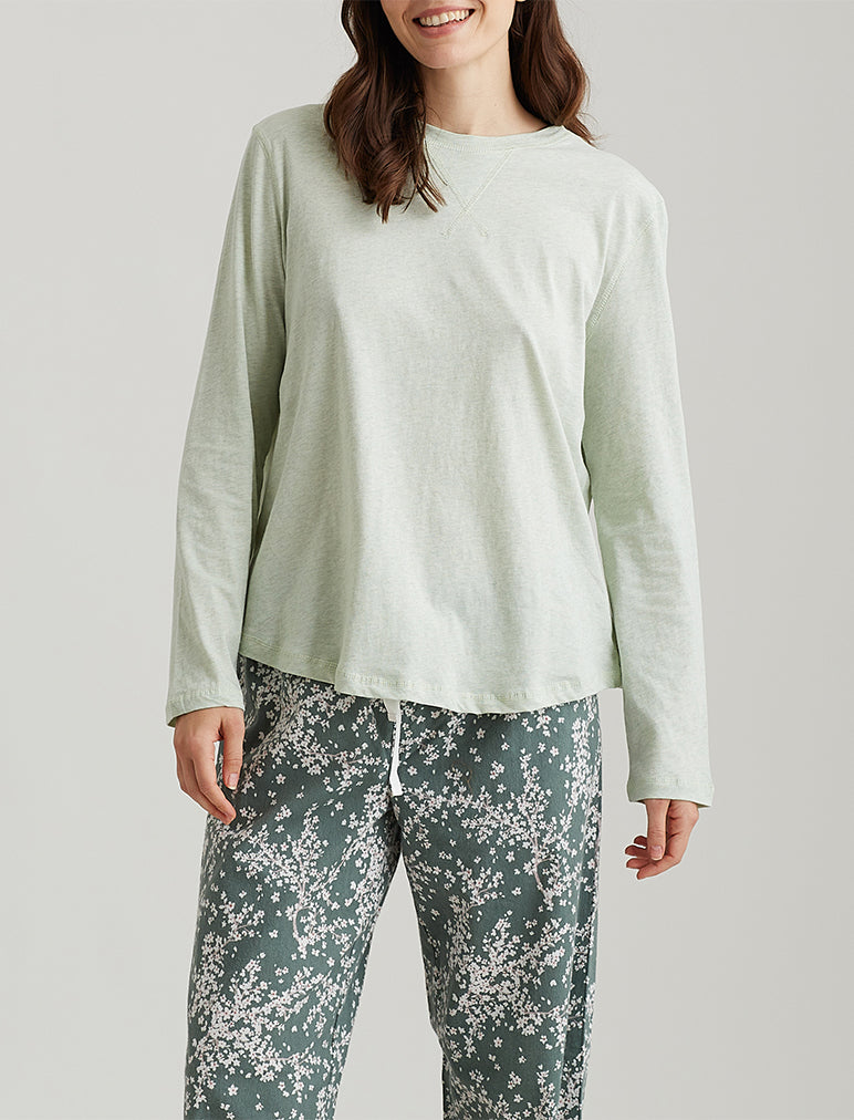 Cheri Blossom Organic Cotton Pant and Feather Soft LS Top