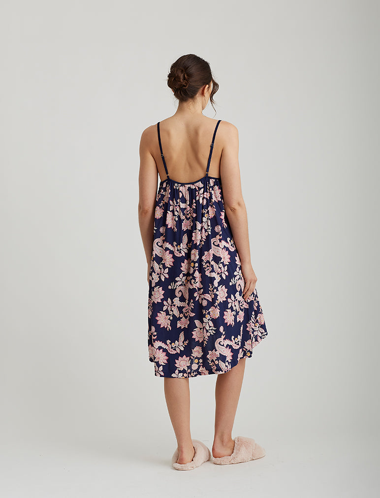 Abigail Strappy Midi Nightgown