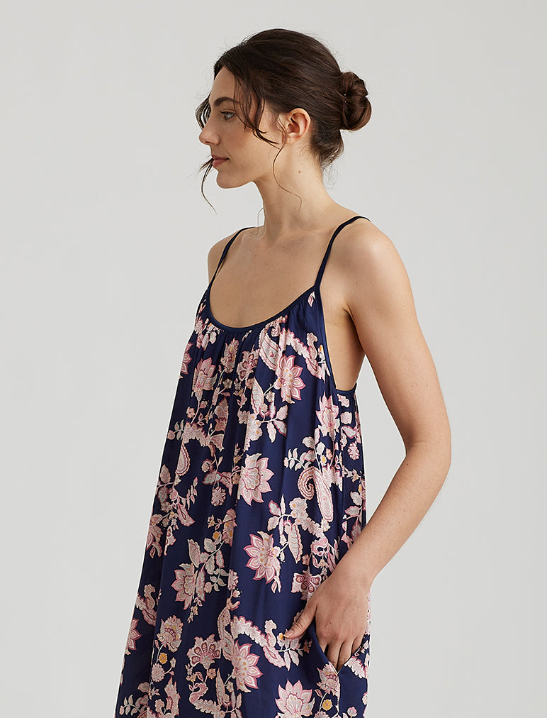 Abigail Strappy Midi Nightgown