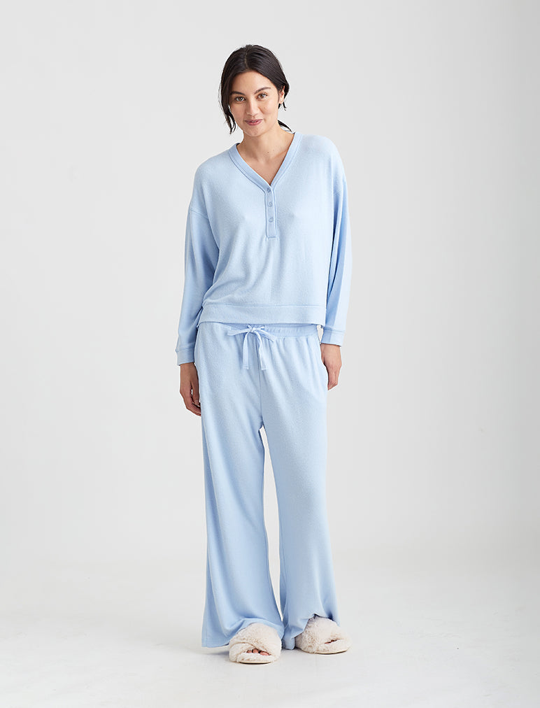 Feather Soft Boxy LS Top and Wide Leg Pant Set – Papinelle Sleepwear US