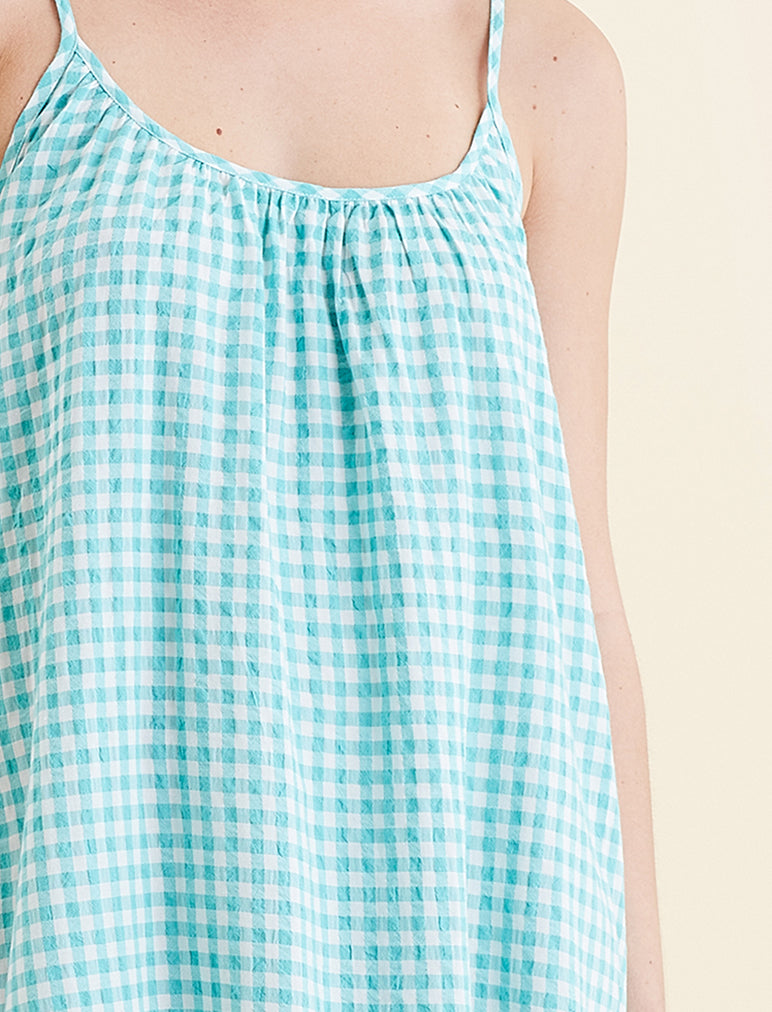 Seersucker Strappy Nightgown