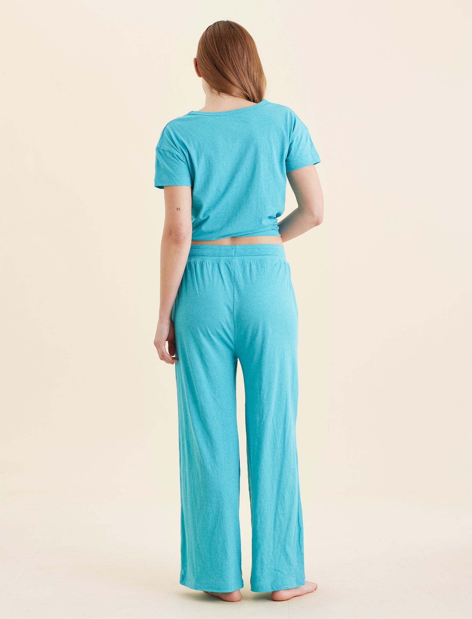 Jada Organic Cotton Knit Wide Leg Pant