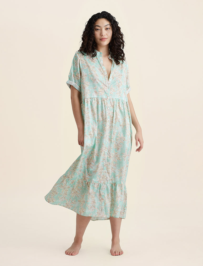 maxi night dress Pure Cotton Indian Women night Wear Comfortable Sleepwear Long Gown Floral Maxi