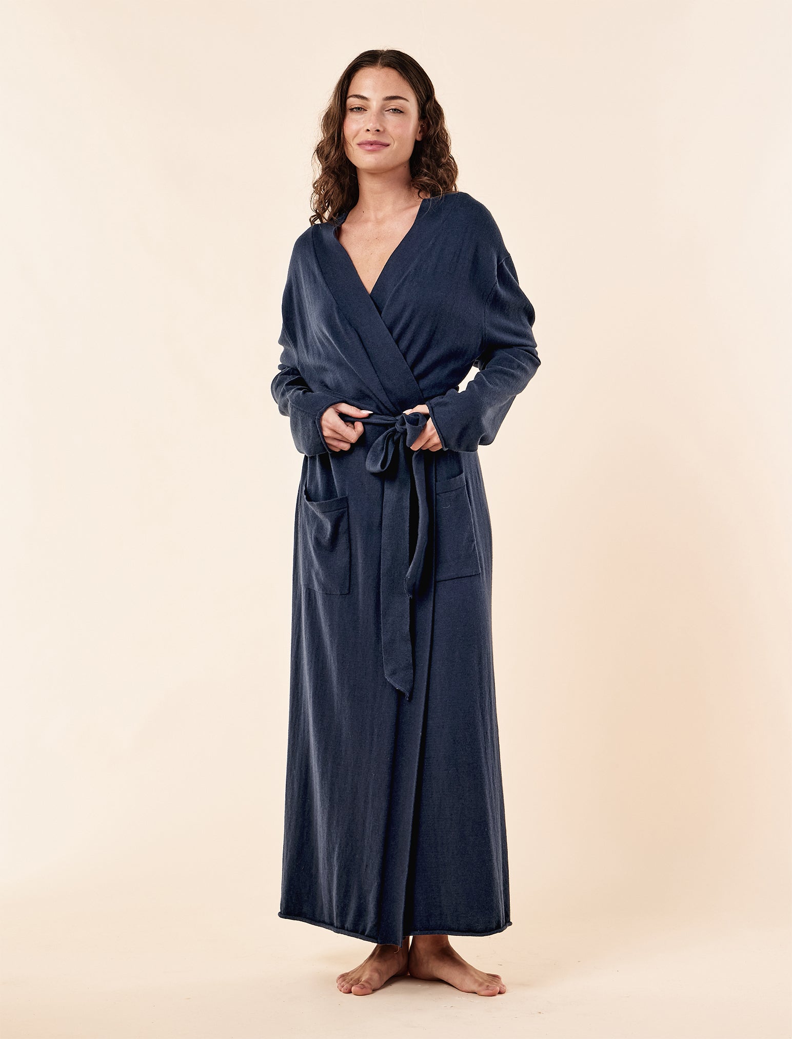 Cotton Cashmere Maxi Robe