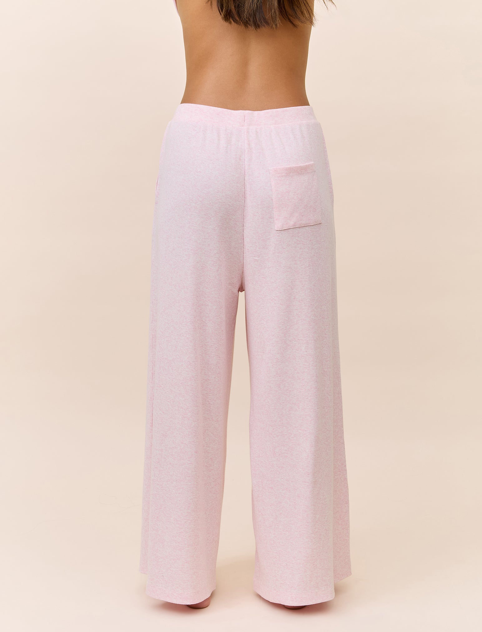Soft Baby Rib Full Length Wide Leg Pant