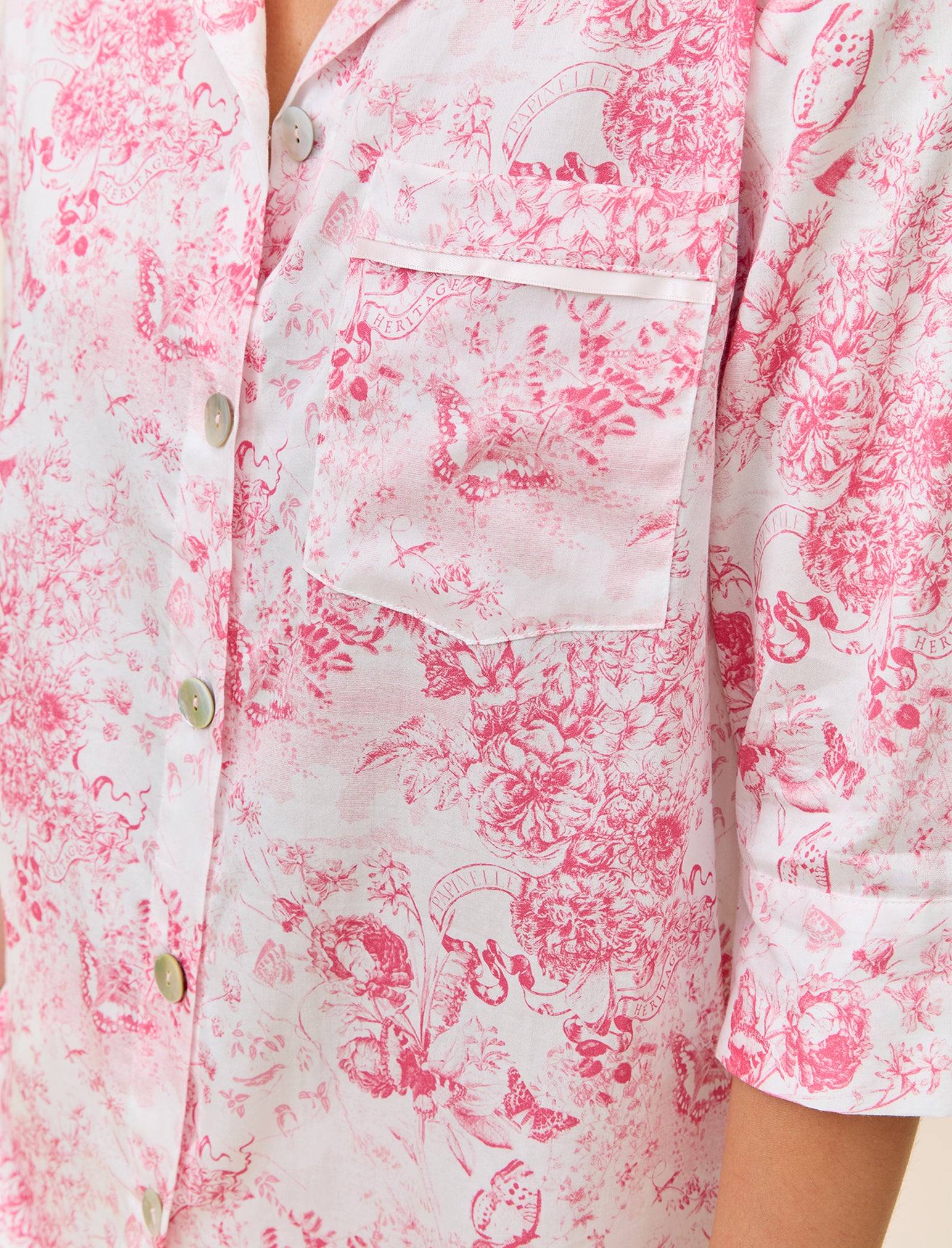 Toile De Jouy Crop PJ Set