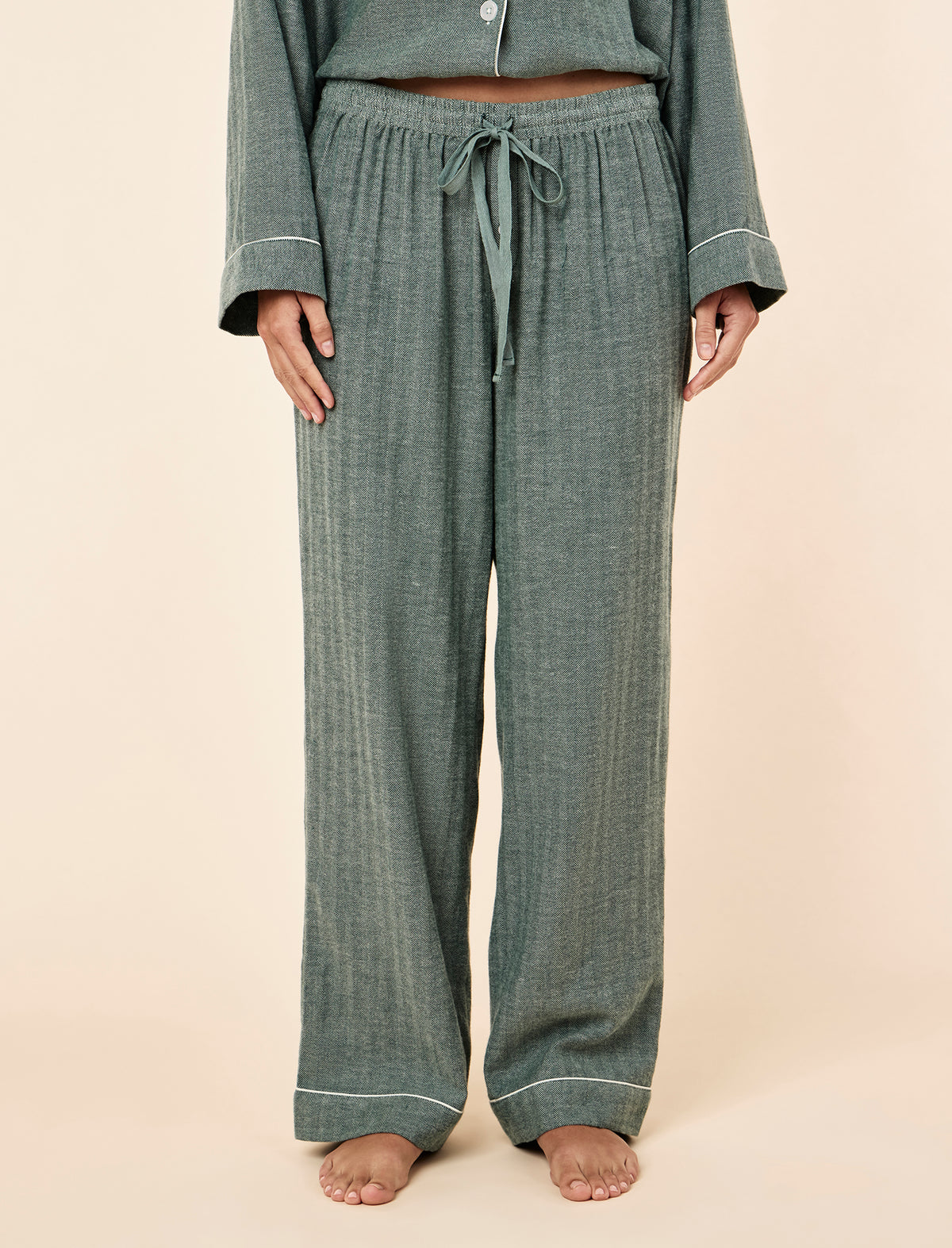 Super Soft Brushed Herringbone PJ Set