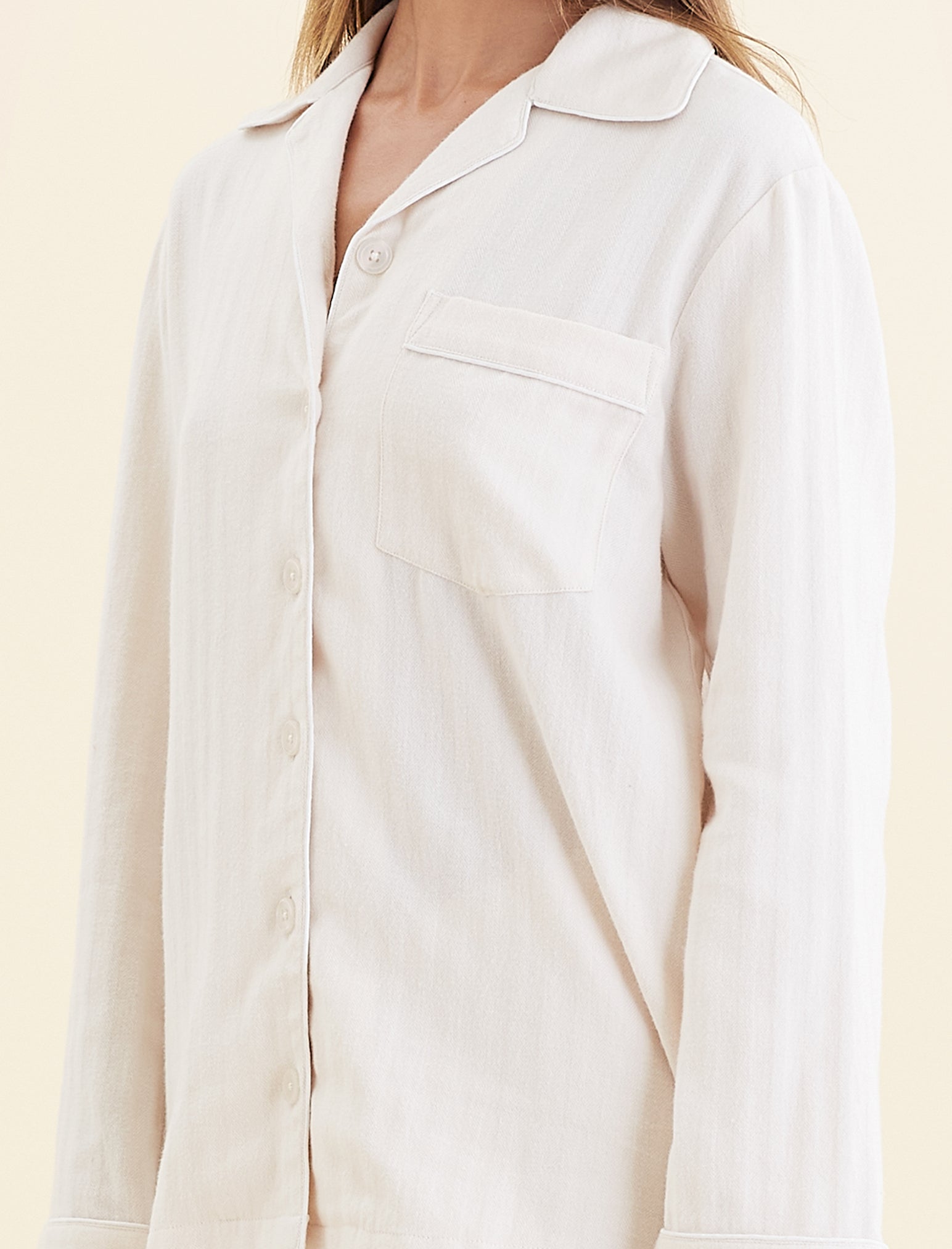 Super Soft Brushed Herringbone PJ Set