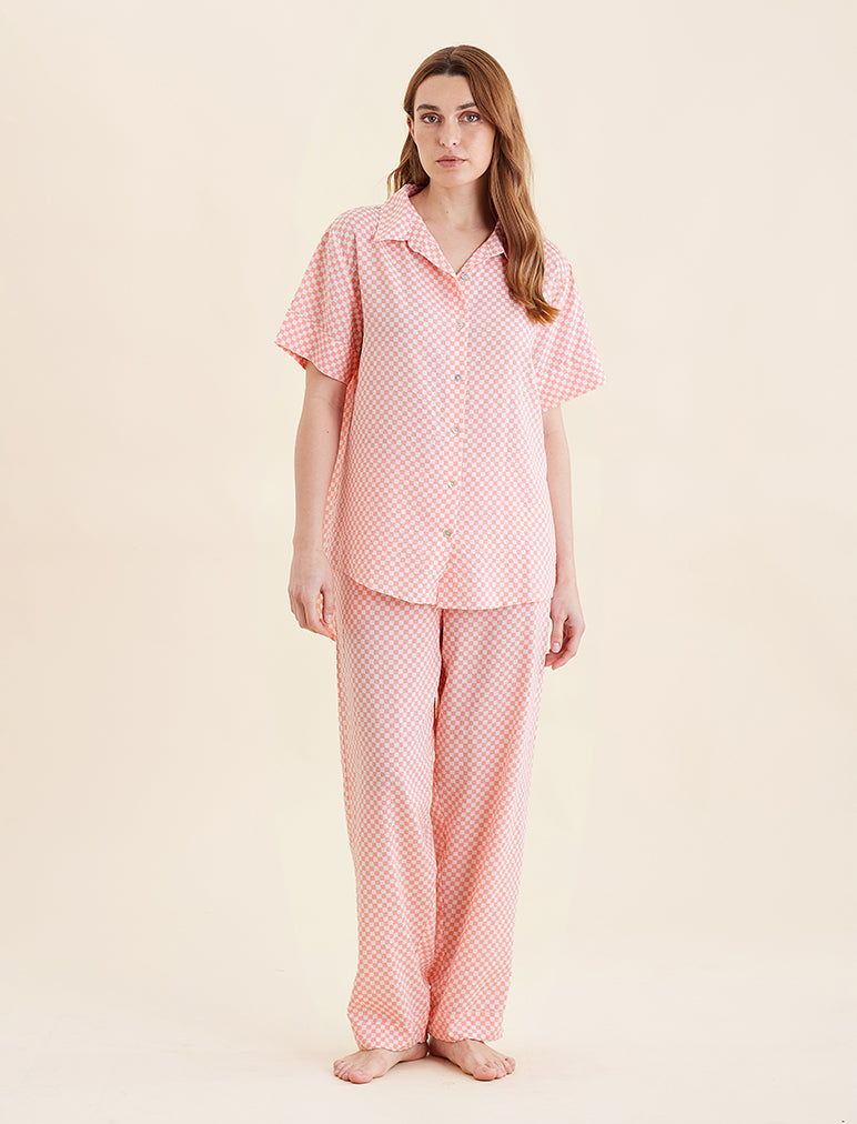 Anais Short Sleeve Full Length PJ Set - Main Image