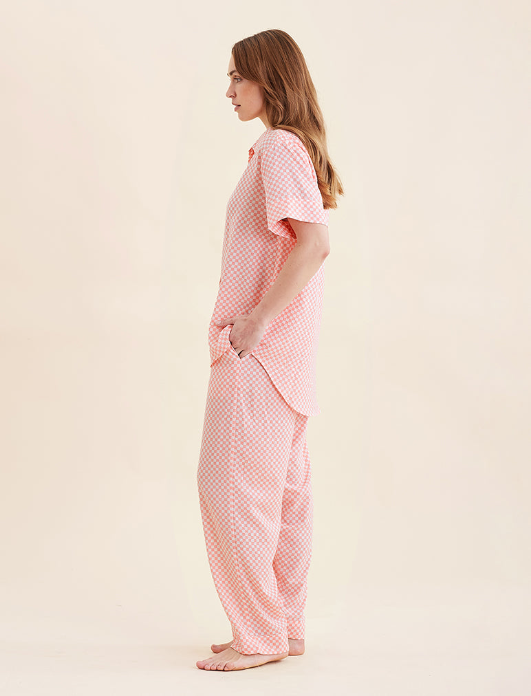 Anais Short Sleeve Full Length PJ Set