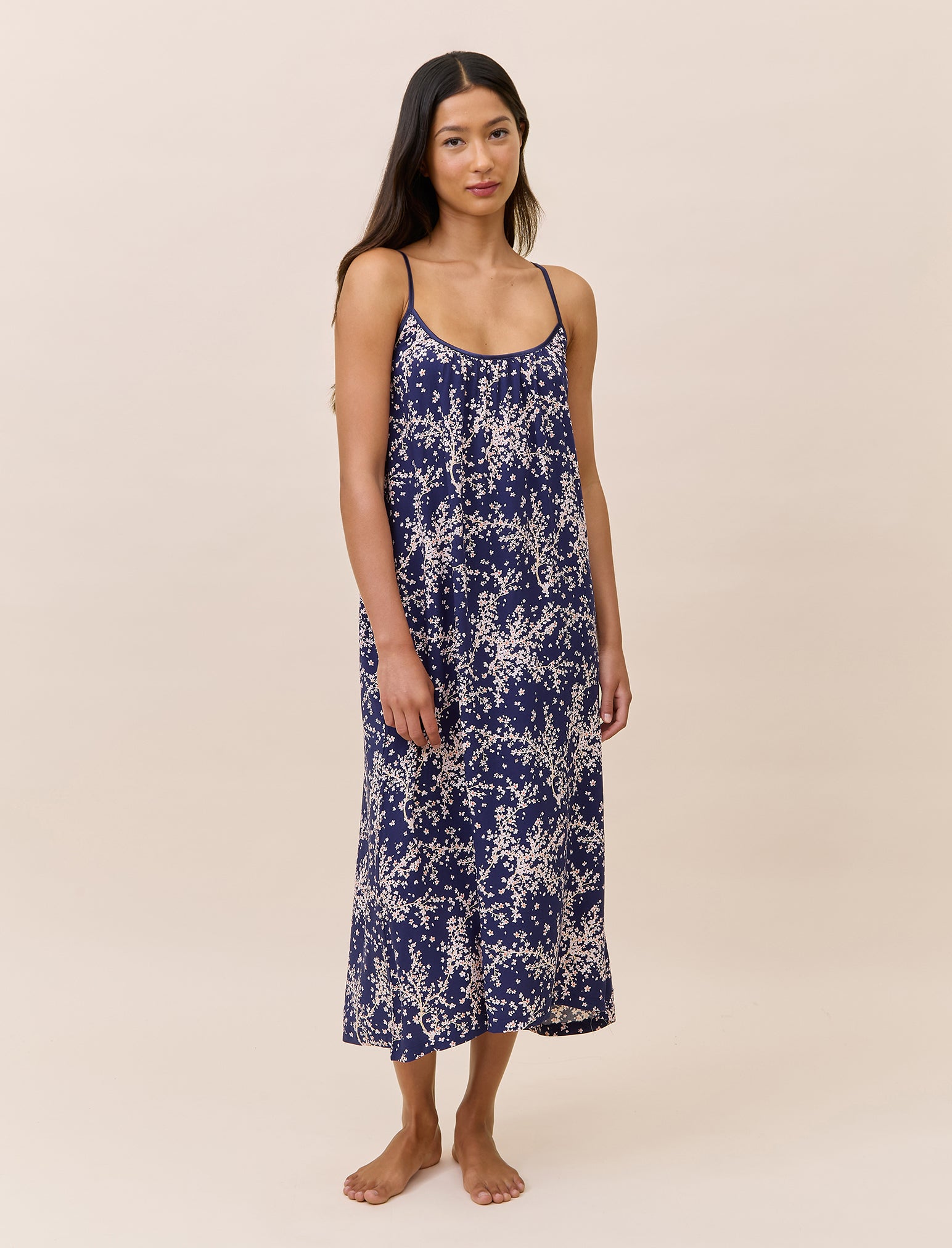 Cheri Blossom Strappy Maxi Nightgown