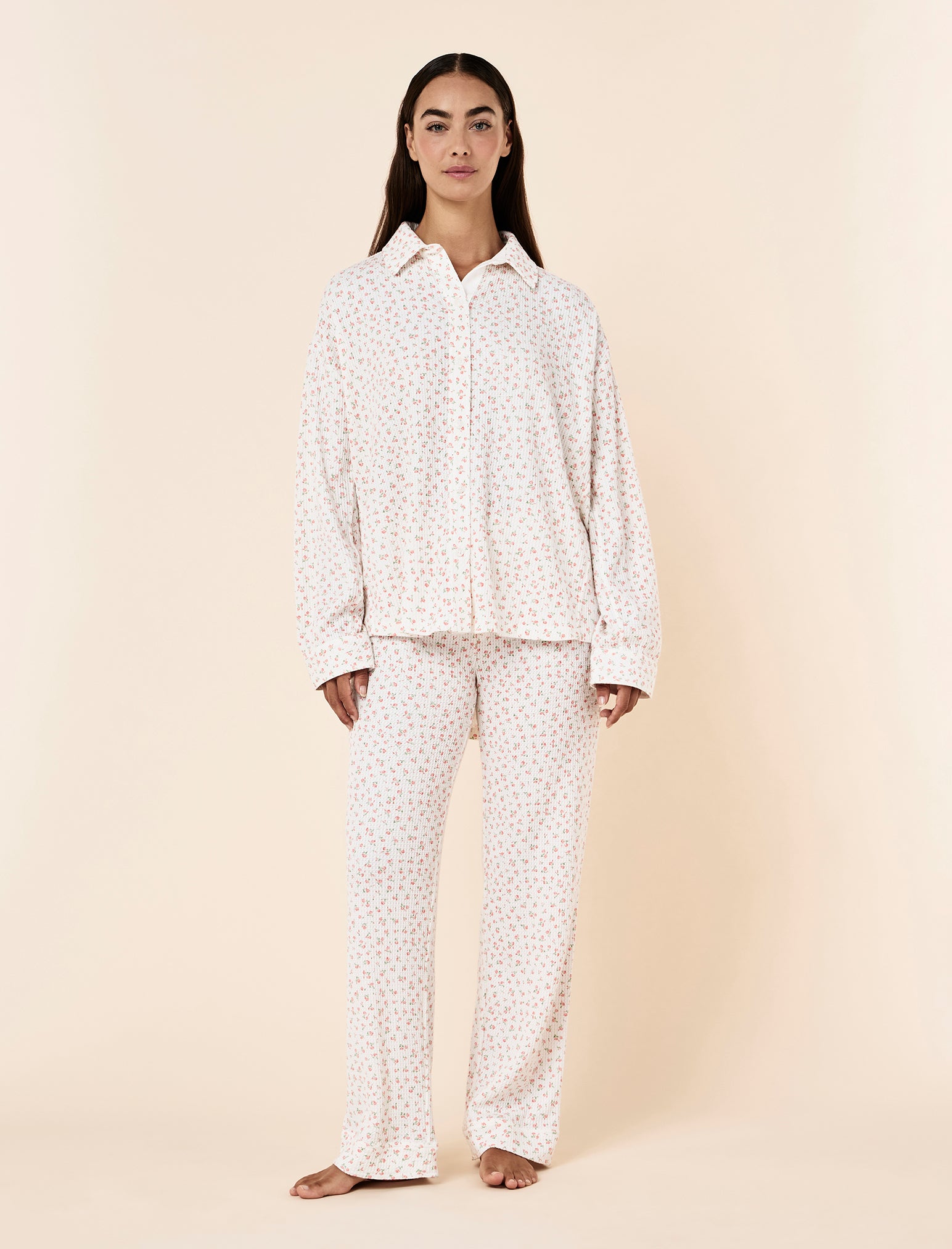 Super Soft Waffle Full Length PJ Set