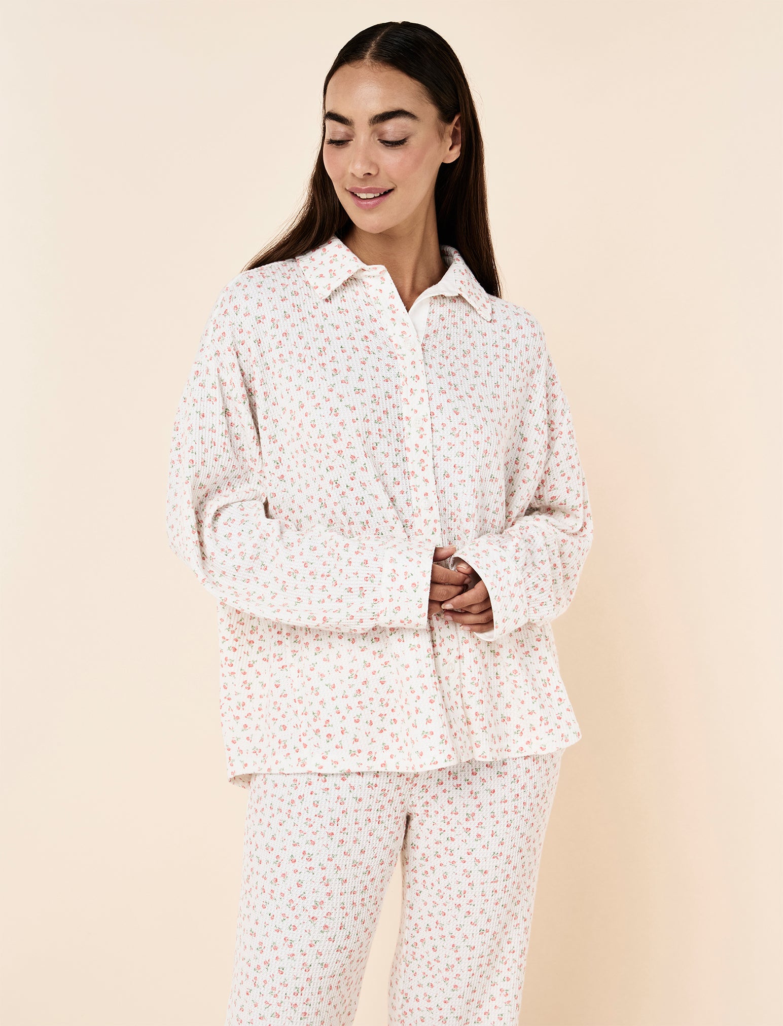 Super Soft Waffle Full Length PJ Set