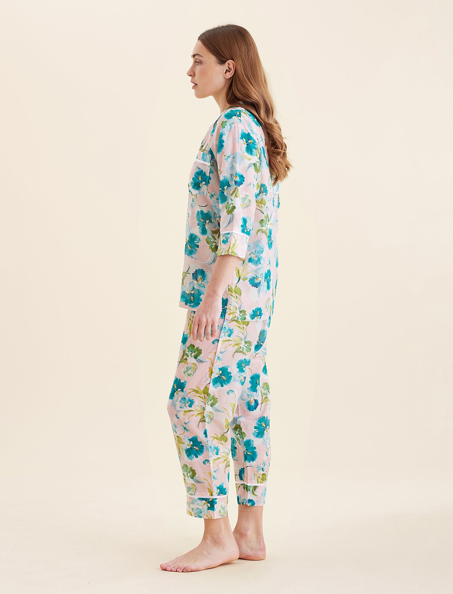 Audrey Floral Crop PJ Set