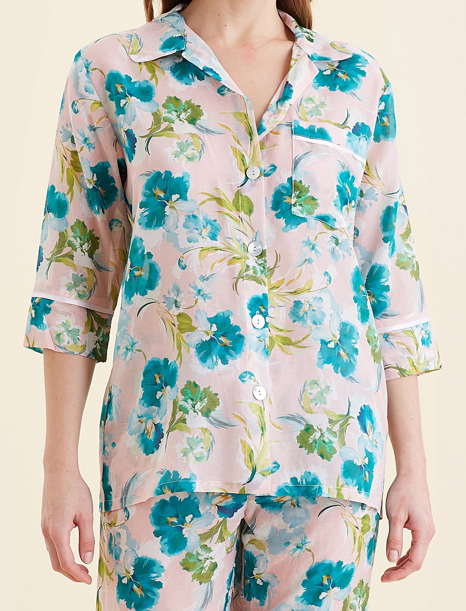 Audrey Floral Crop PJ Set