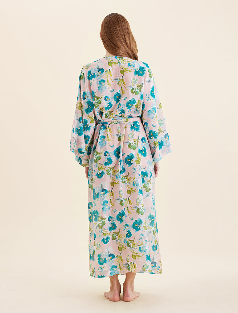 Audrey Floral Kimono Maxi Robe