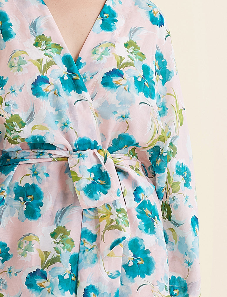 Audrey Floral Kimono Maxi Robe