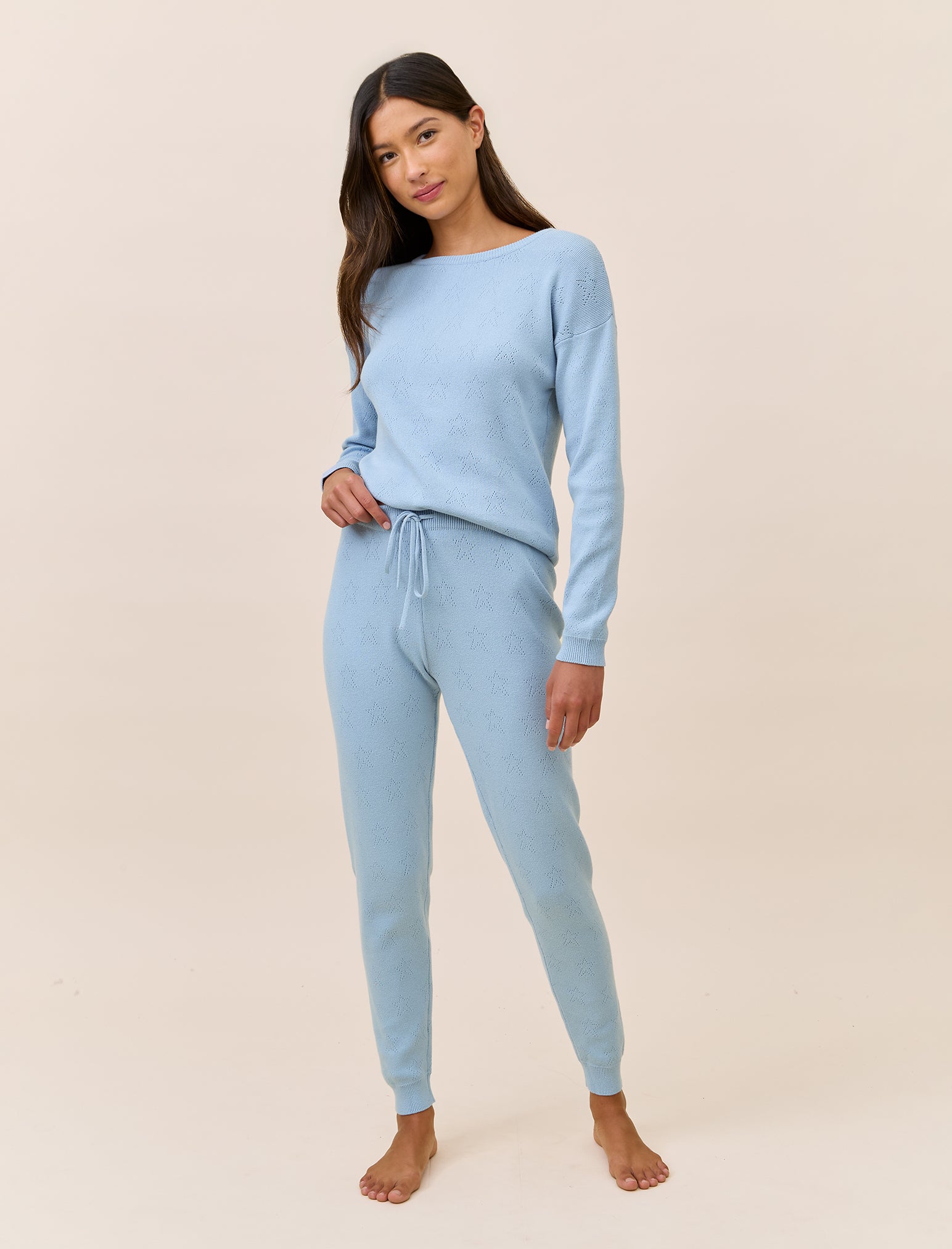 Cosy Pointelle Long Sleeve Top and Jogger Set