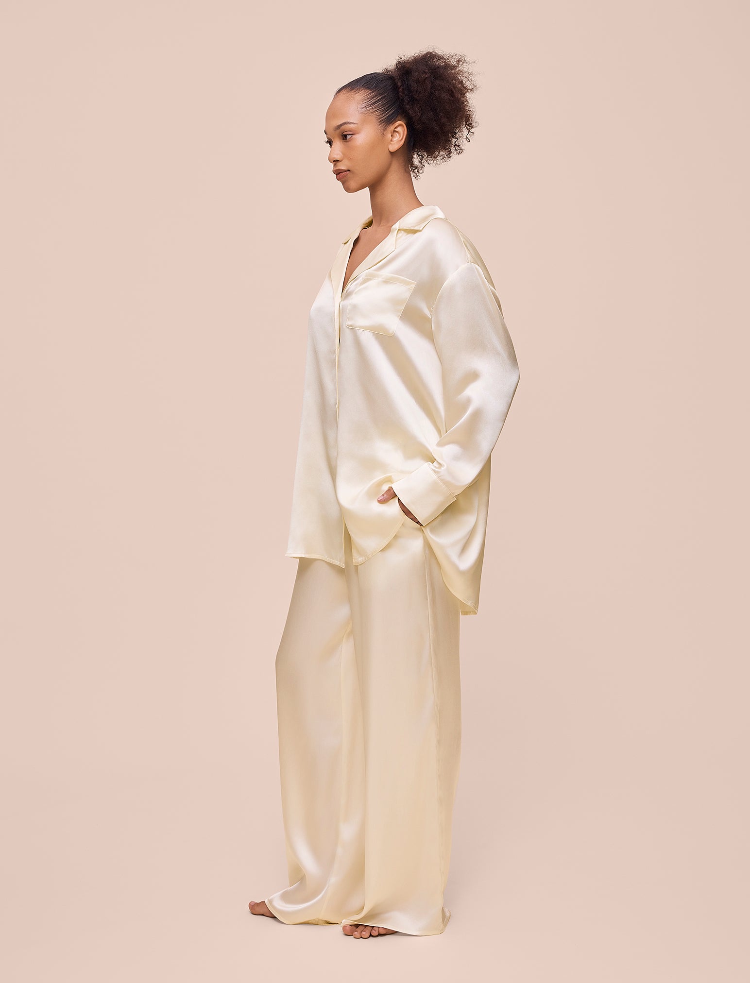 Audrey Mulberry Silk Wide Leg Pant