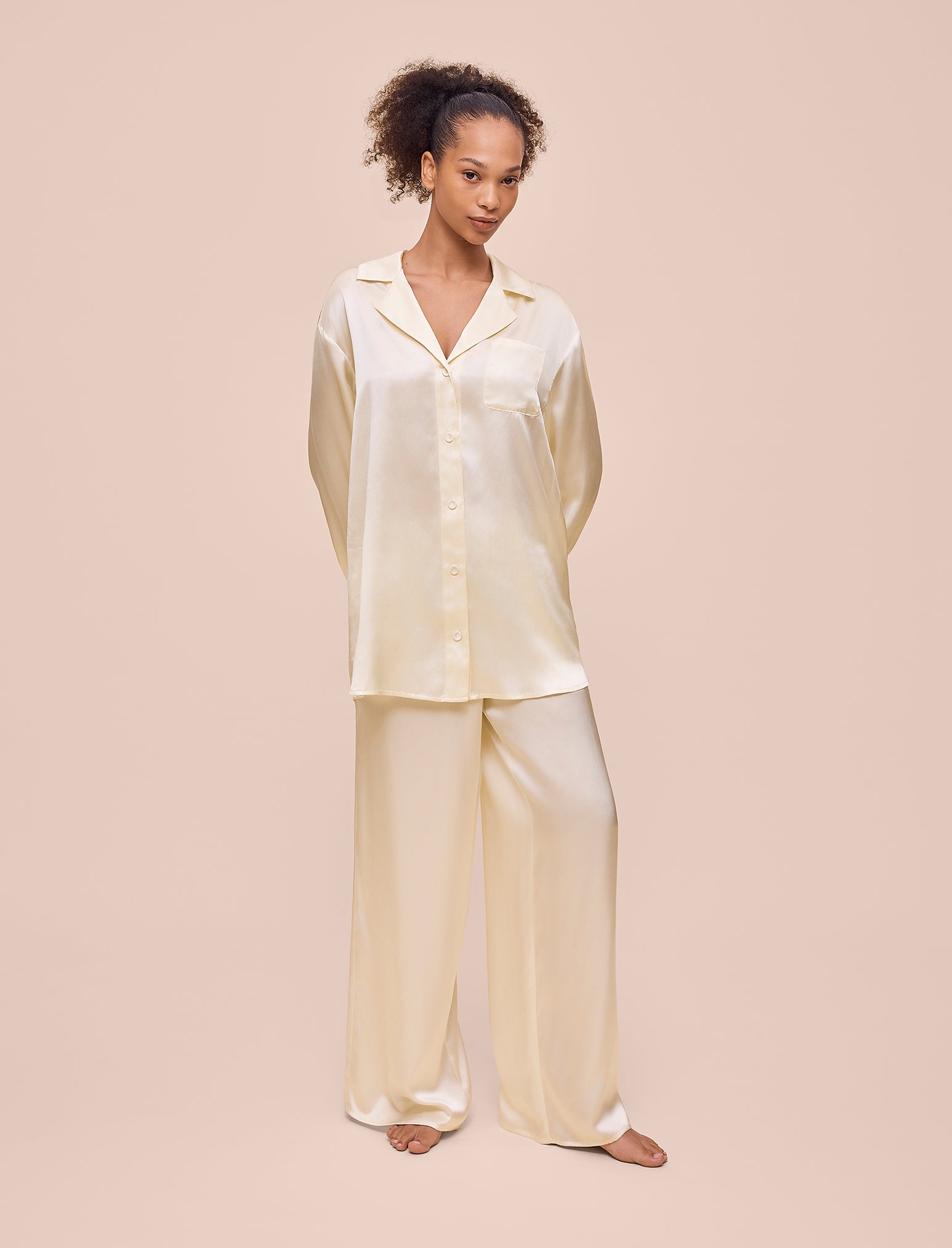 Audrey Mulberry Silk Wide Leg Pant
