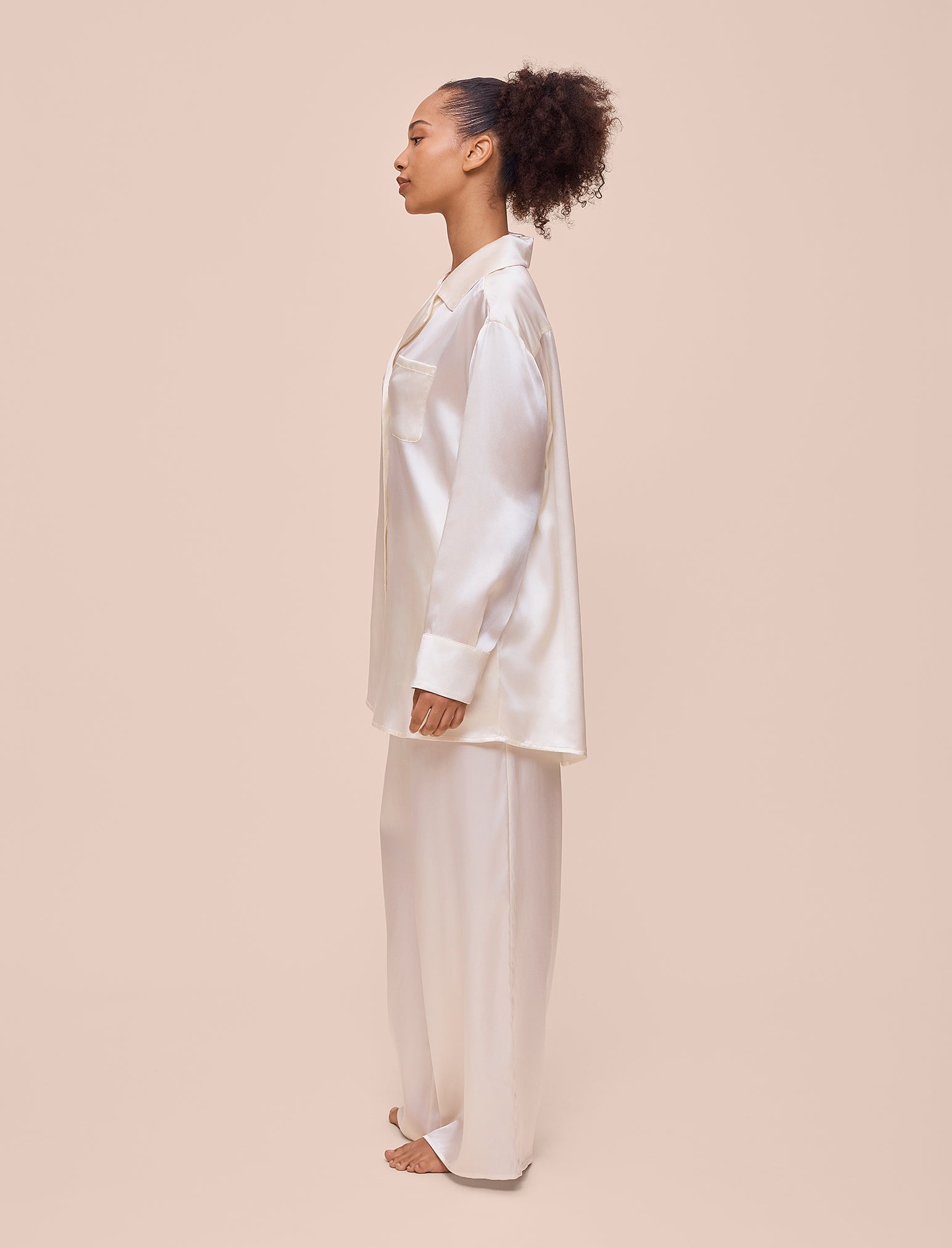 Audrey Mulberry Silk Wide Leg Pant