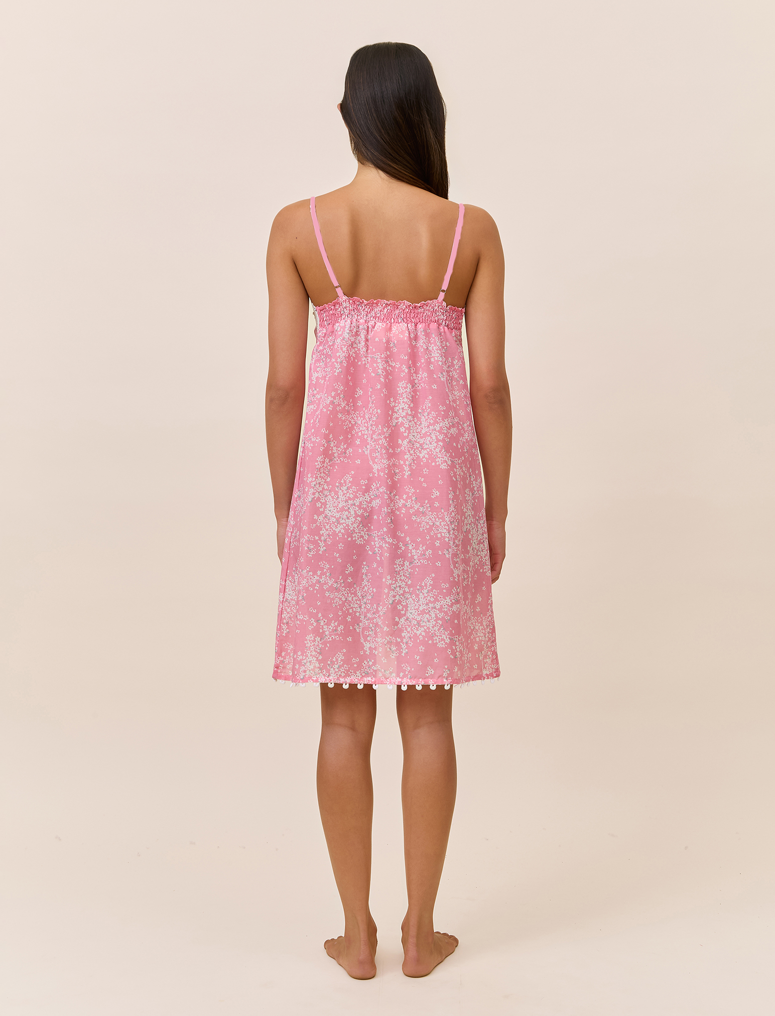 Cheri Blossom Lace Front Midi Nightgown