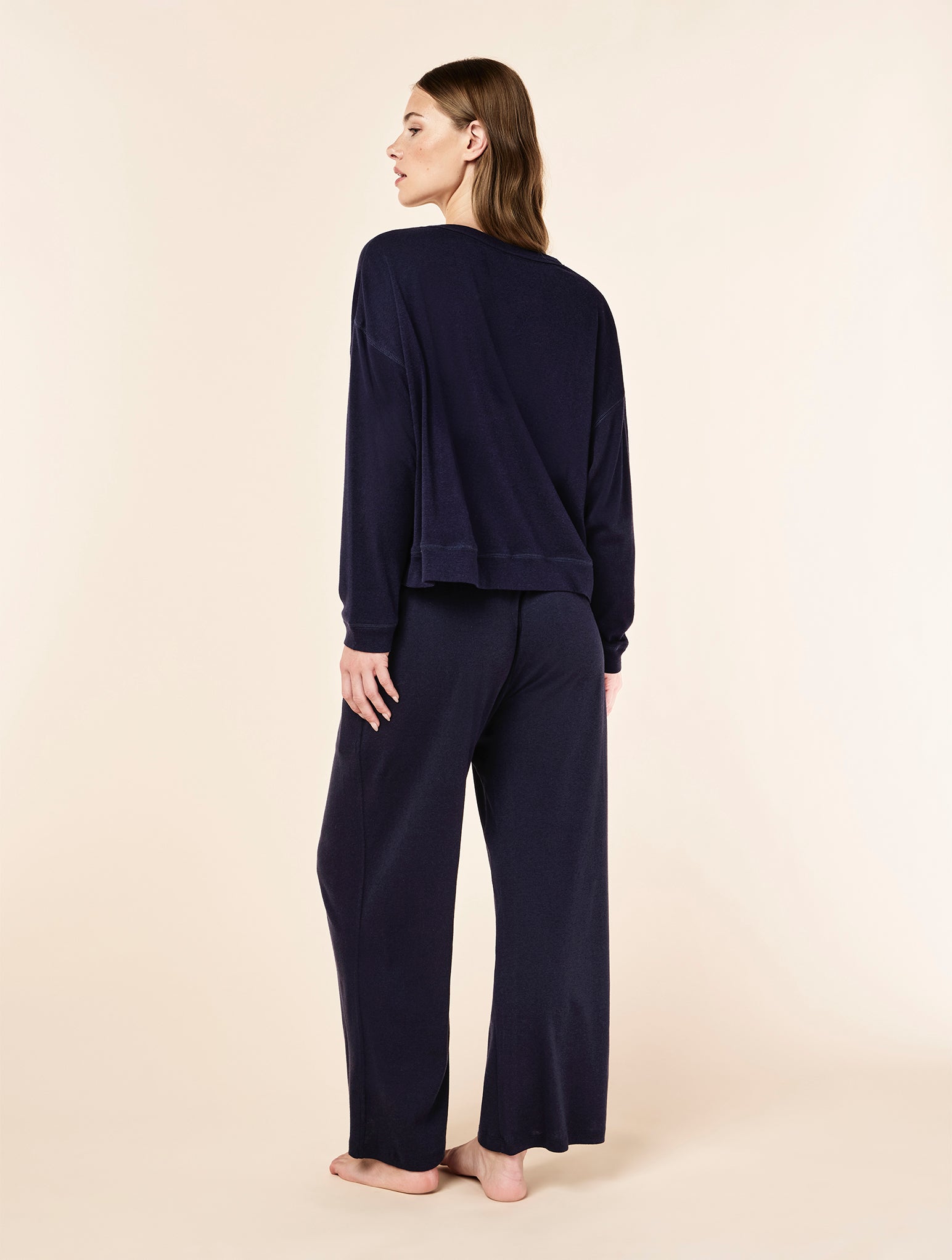 Pia Boxy Long Sleeve Top & Wide Leg Pant Set