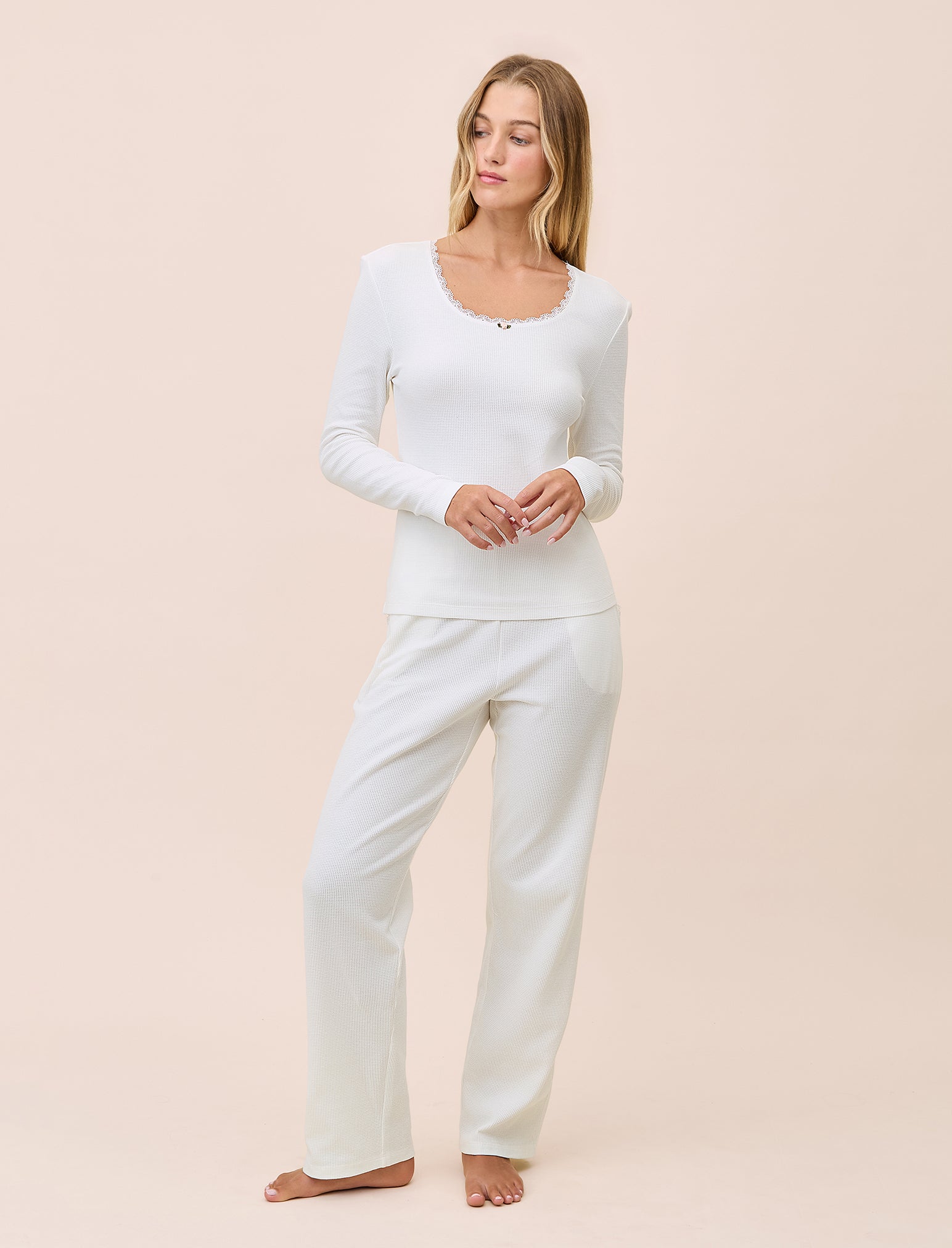 Claire Soft Cotton Waffle PJ Set - Main Image